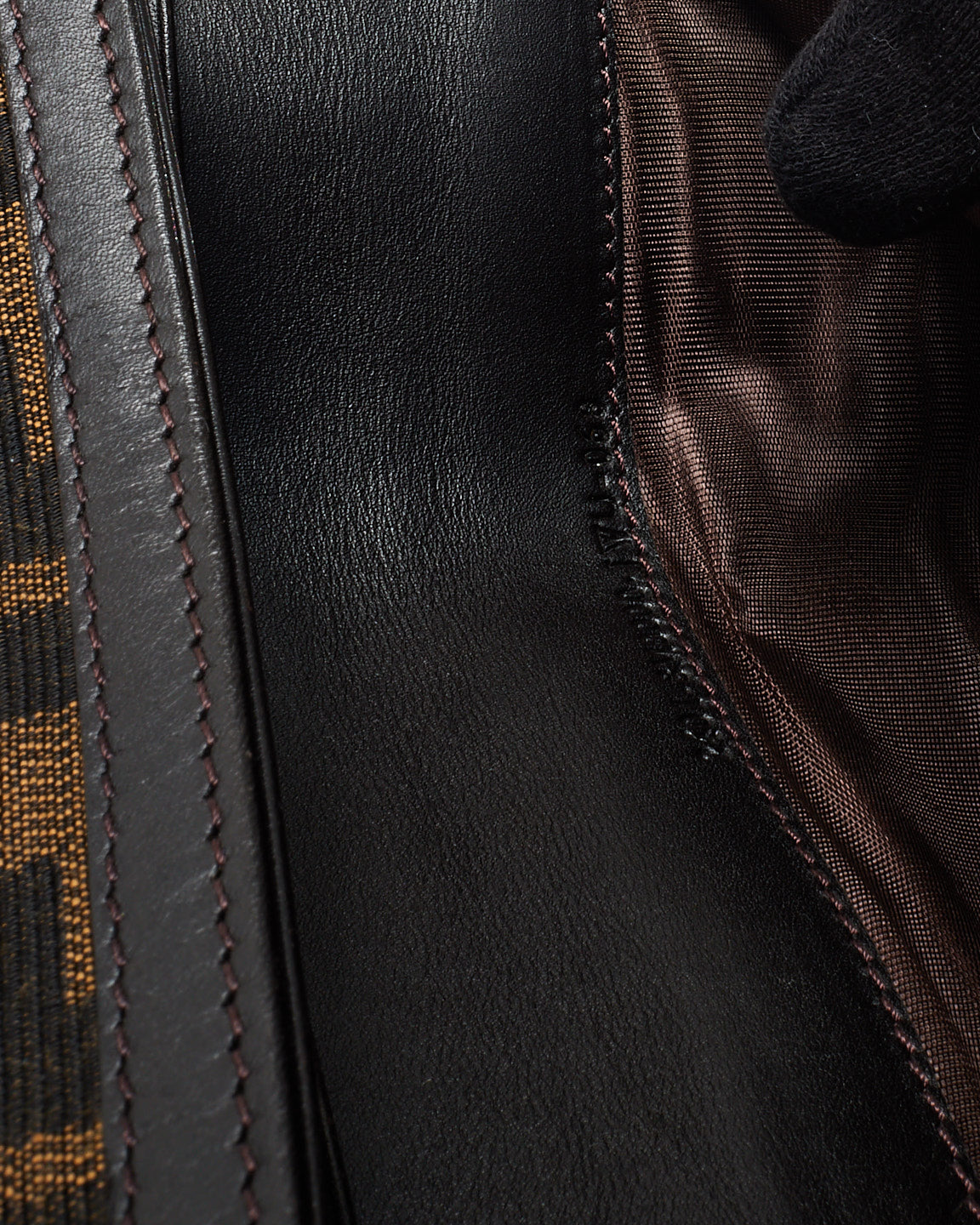 Fendi Vintage Brown Leather Trim & Tobacco Zucca Print Canvas Continental Wallet