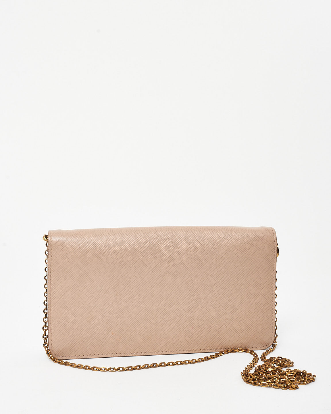 Prada Blush Pink Daino Leather Wallet on Chain Bag