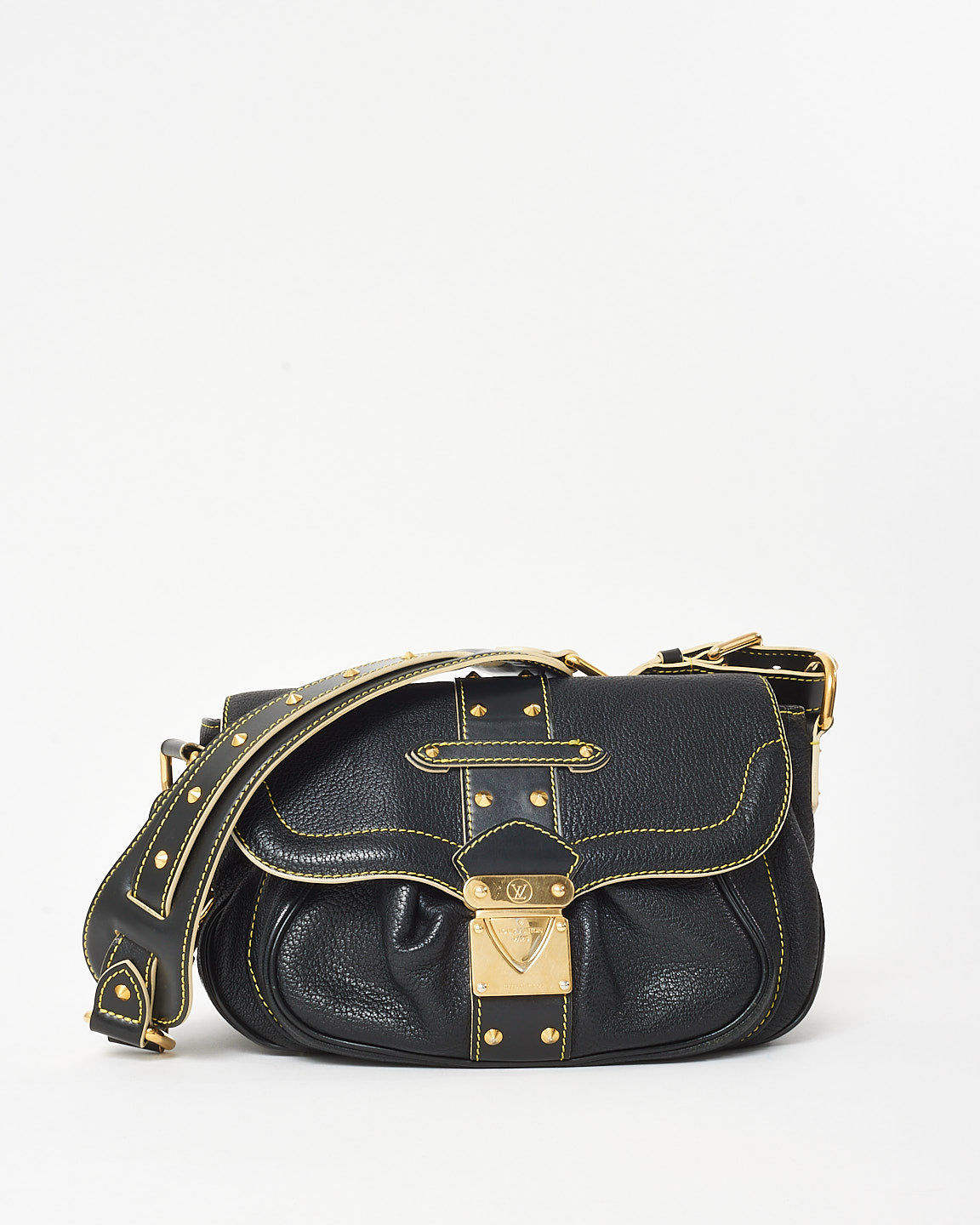 Louis Vuitton Black Suhali Leather Le Confident Shoulder Bag