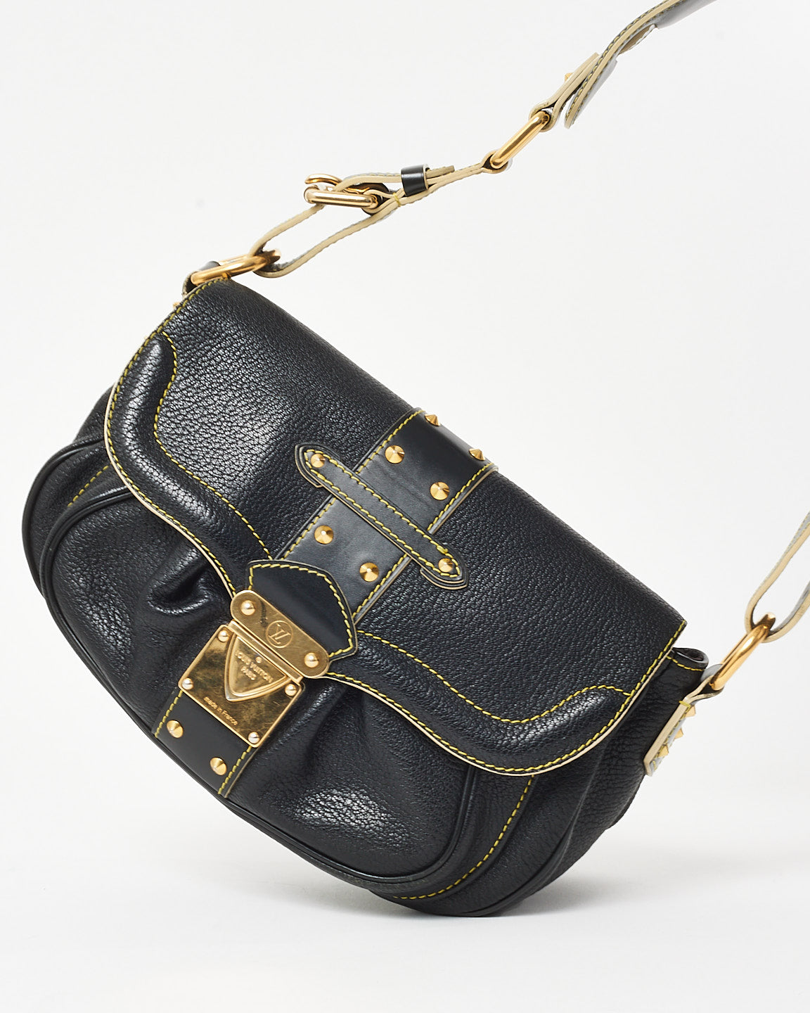 Louis Vuitton Black Suhali Leather Le Confident Shoulder Bag