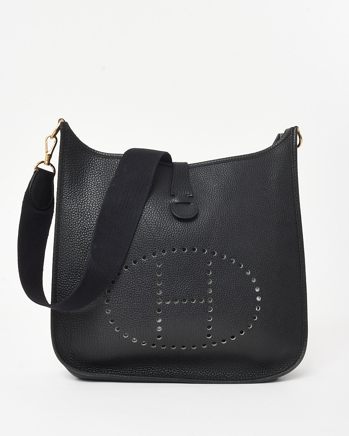 Hermès Black Leather Evelyne I GM Crossbody