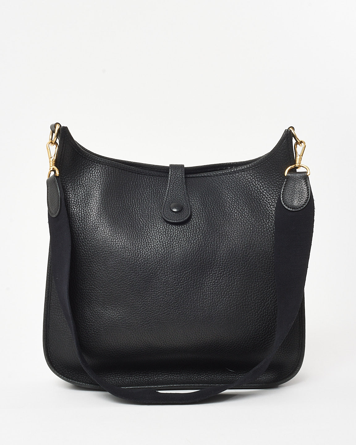 Hermès Black Leather Evelyne I GM Crossbody