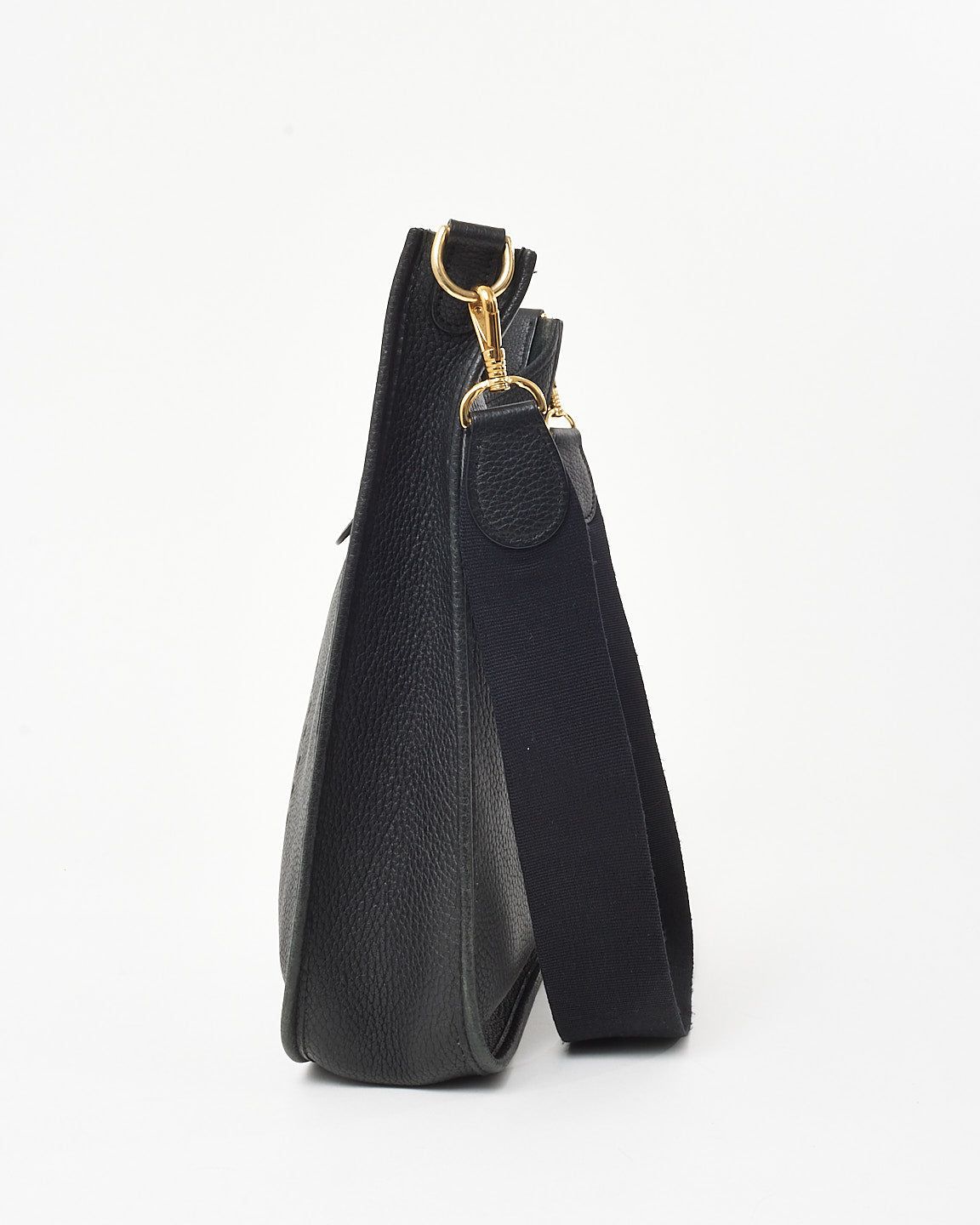 Hermès Black Leather Evelyne I GM Crossbody