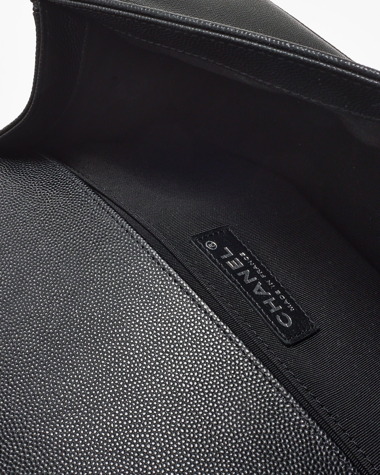 Chanel Black Caviar Leather Old Medium Boy Bag w/ RHW