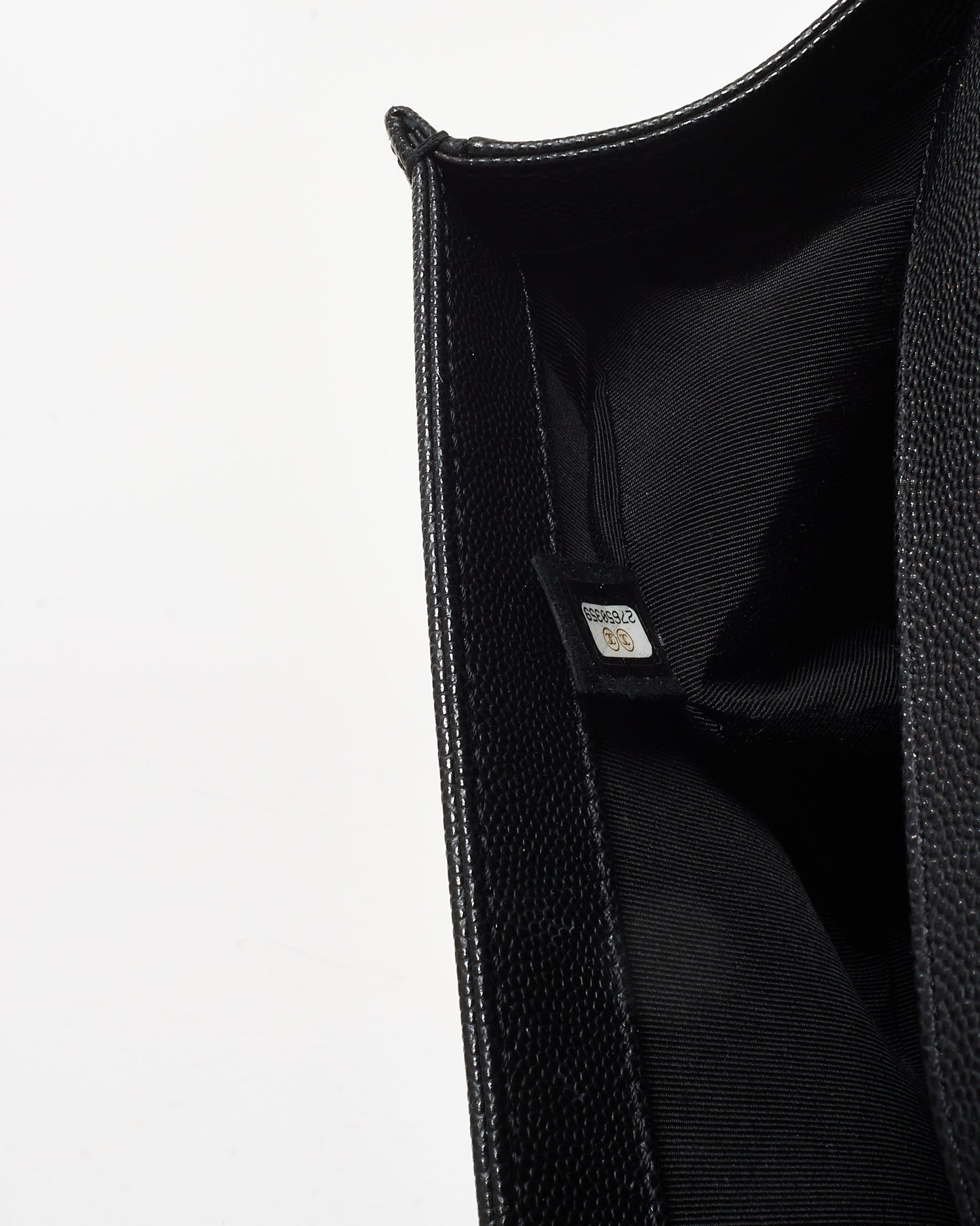 Chanel Black Caviar Leather Old Medium Boy Bag w/ RHW