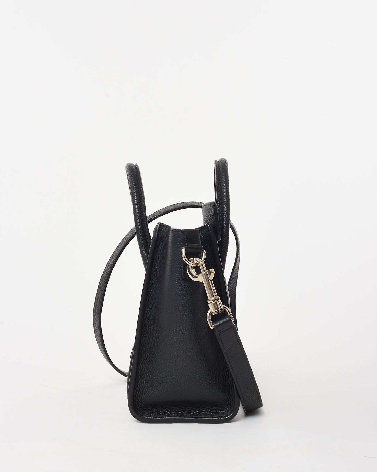 Celine Black Drummed Leather Nano Luggage Bag