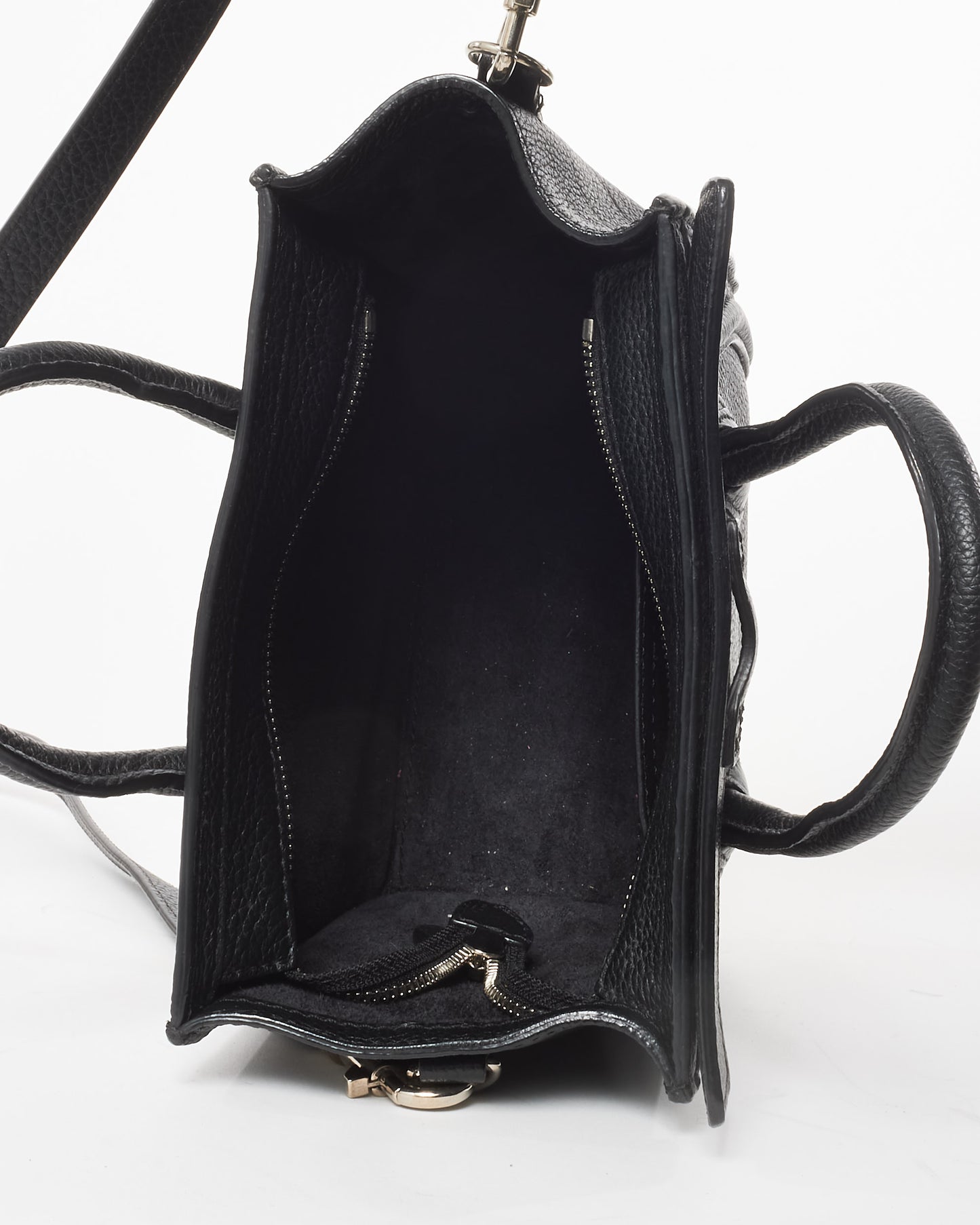 Celine Black Drummed Leather Nano Luggage Bag