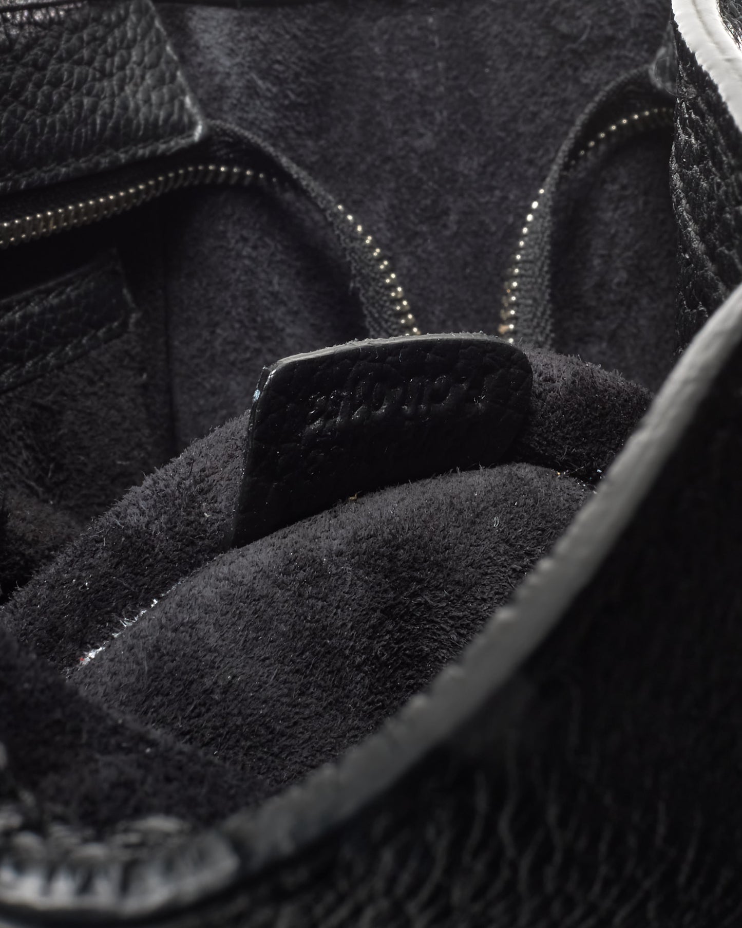 Celine Black Drummed Leather Nano Luggage Bag