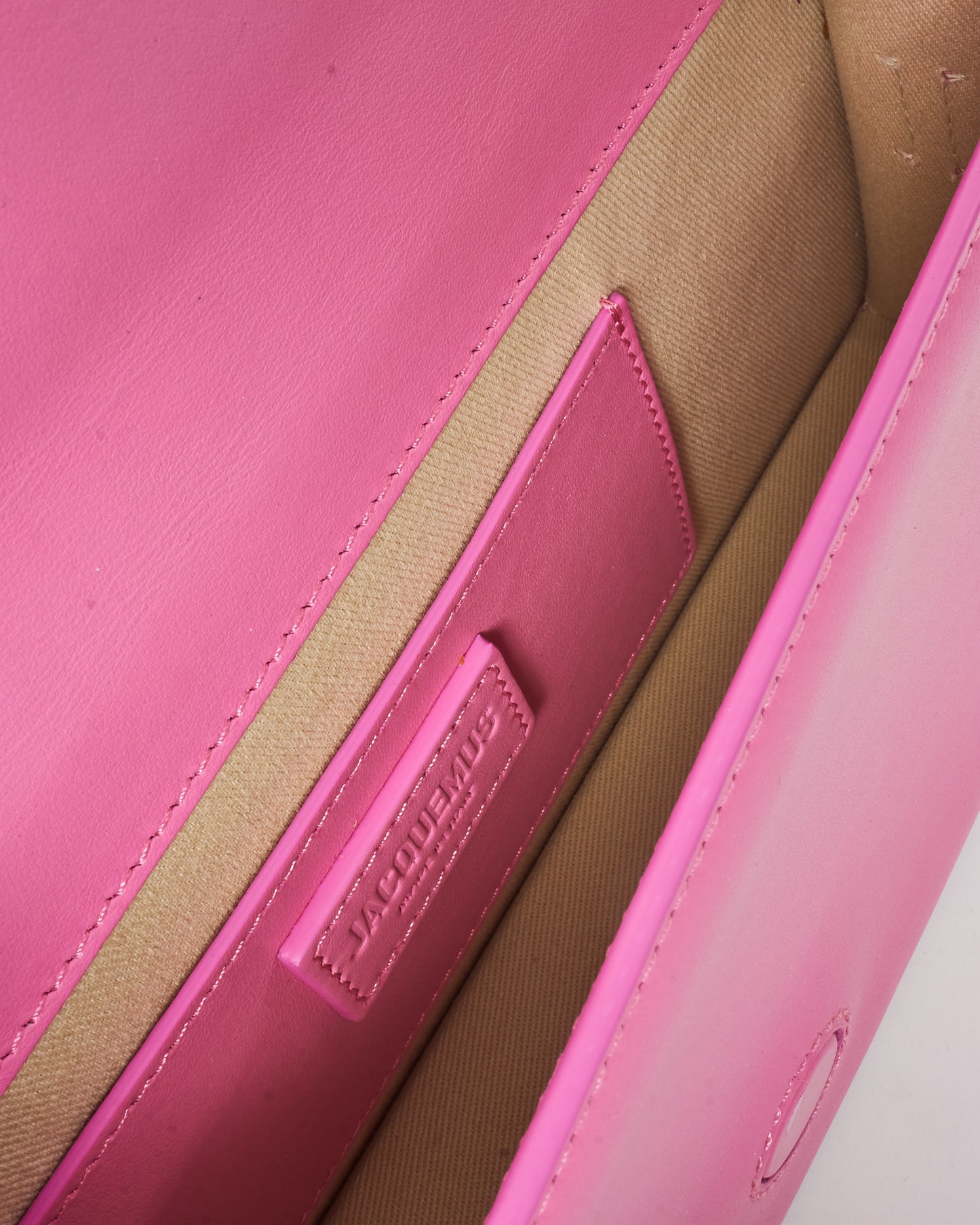 Jacquemus Pink Leather Long Bambino Shoulder Bag