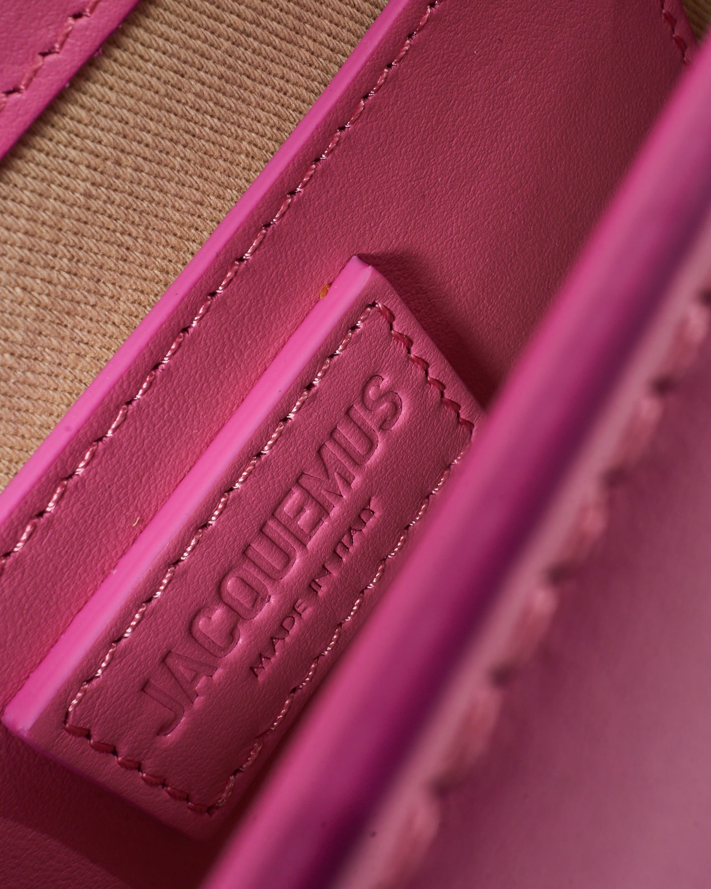 Jacquemus Pink Leather Long Bambino Shoulder Bag