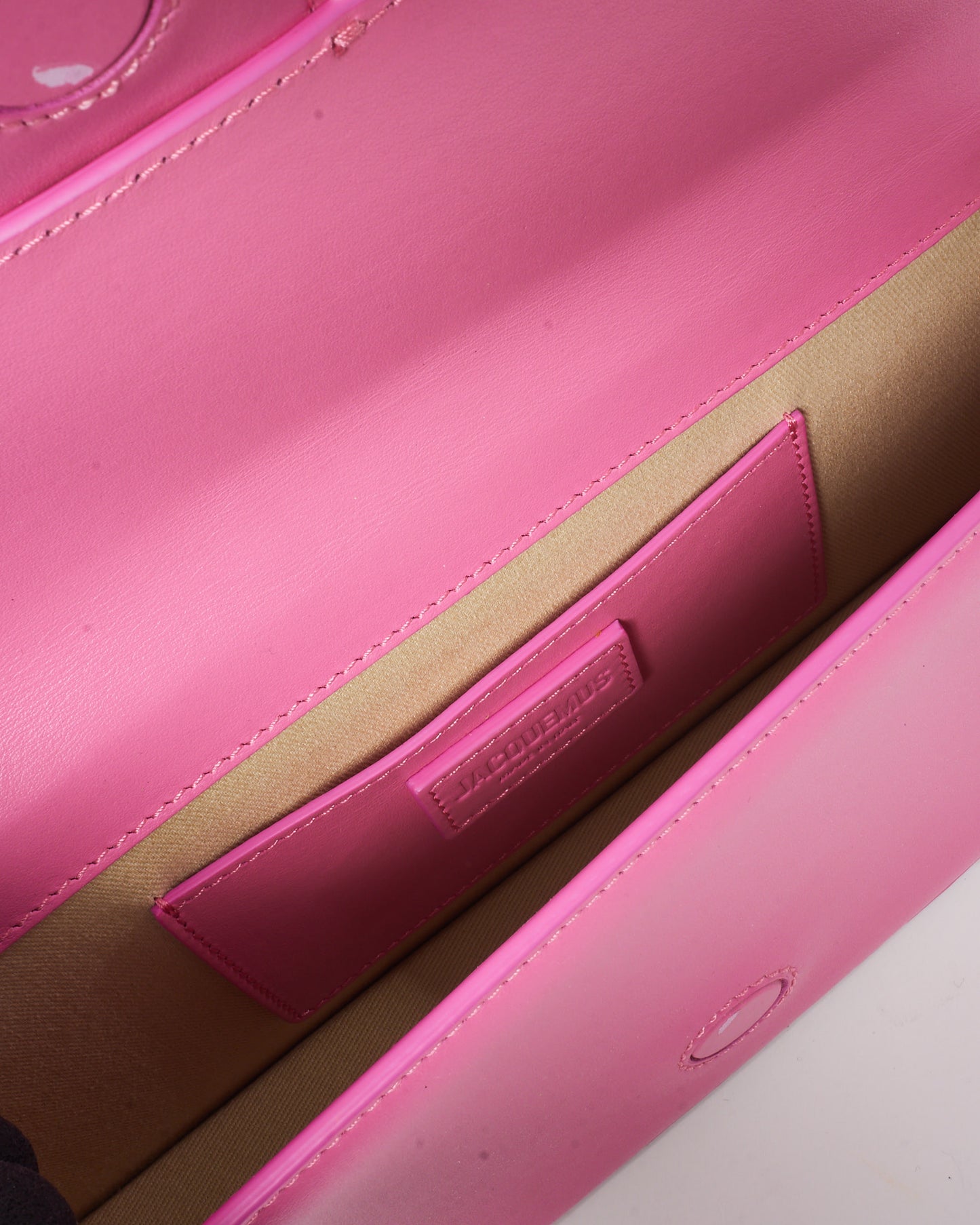 Jacquemus Pink Leather Long Bambino Shoulder Bag