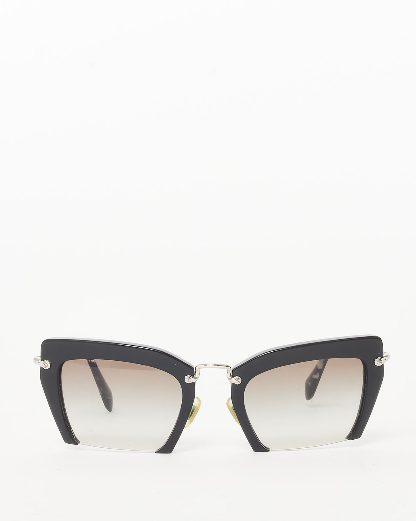 Miu Miu Black SMU 10Q Cut Out Sunglasses