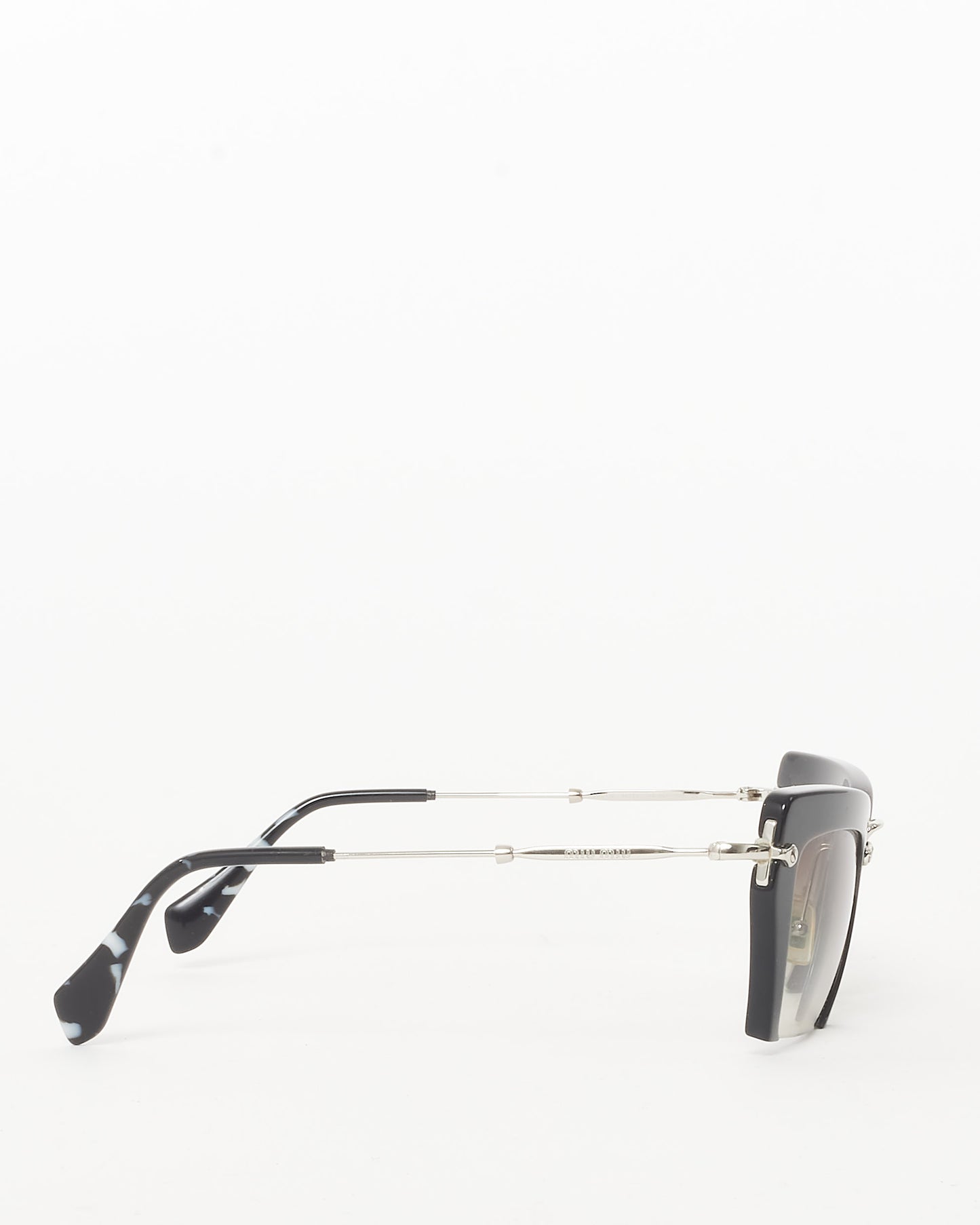 Miu Miu Black SMU 10Q Cut Out Sunglasses