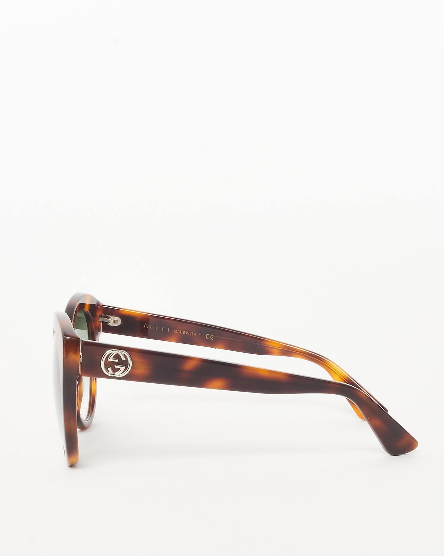 Gucci Brown Tortoise Oversize Cateye GG0028S Sunglasses