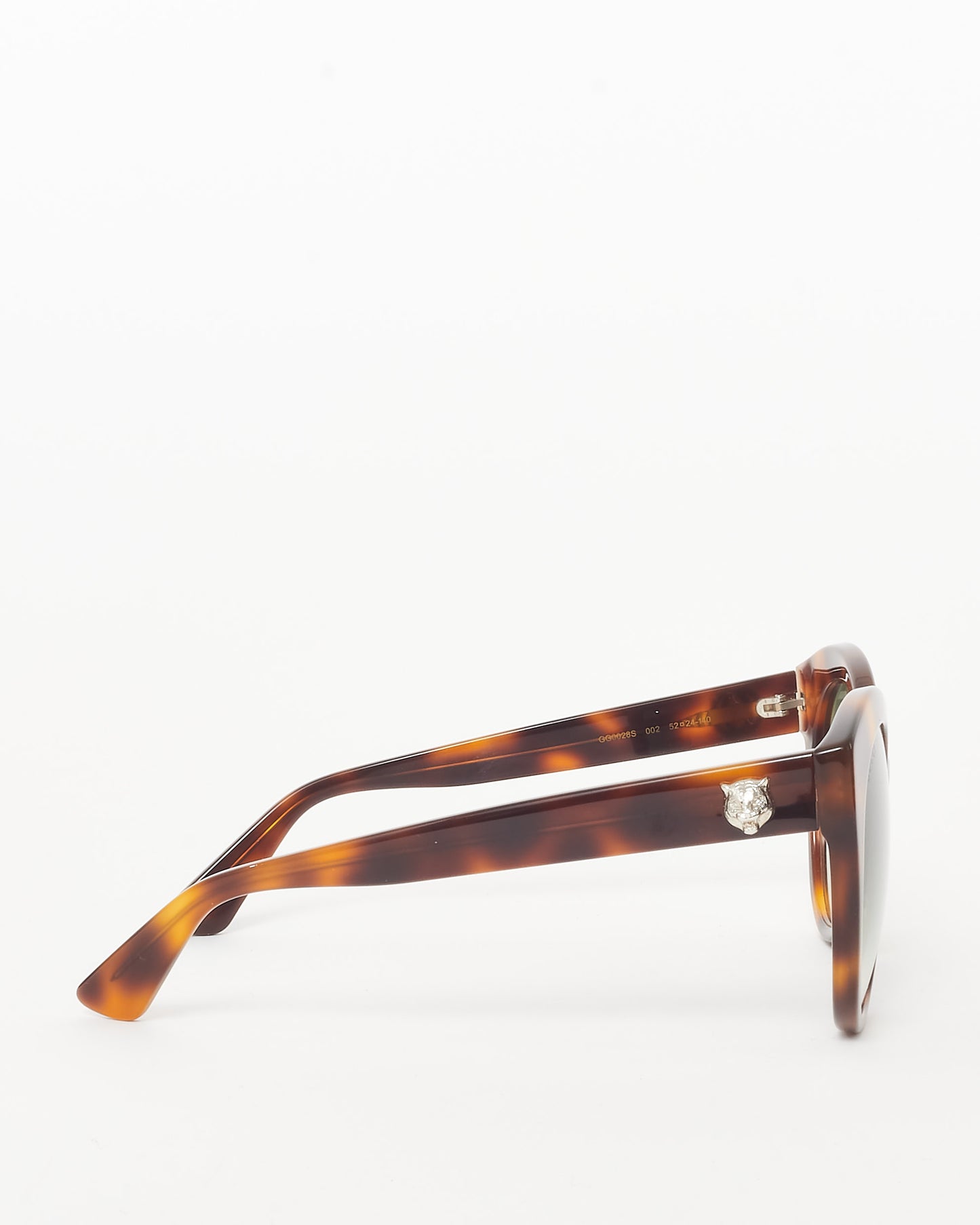 Gucci Brown Tortoise Oversize Cateye GG0028S Sunglasses