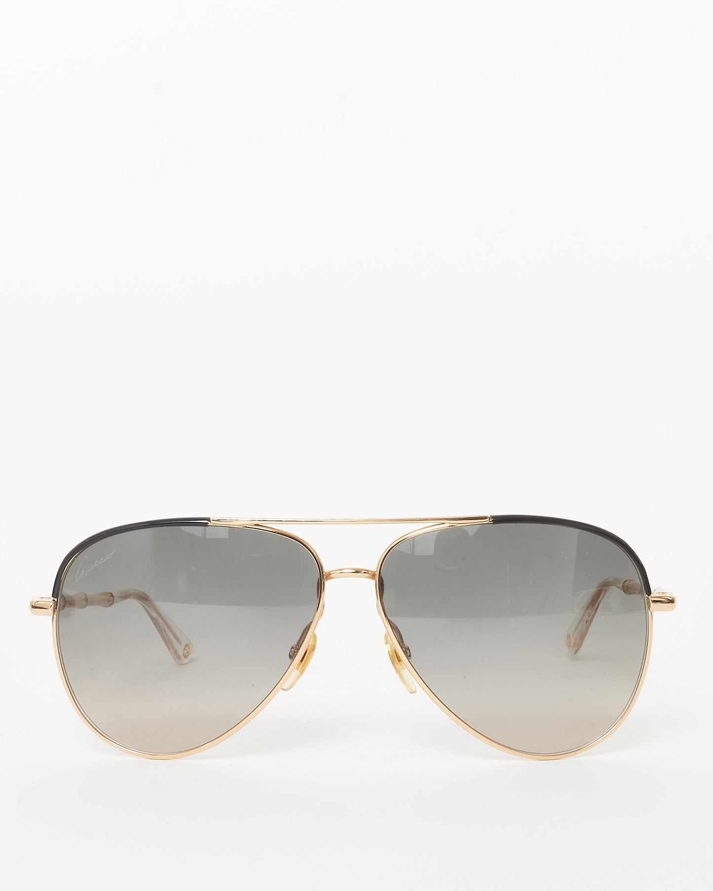 Gucci Gold GG4276S Bamboo Arm Aviator Sunglasses