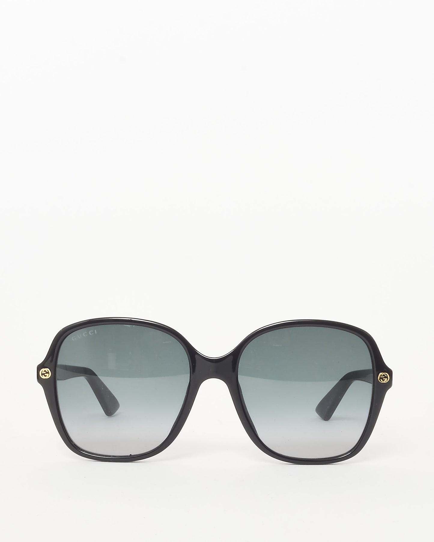 Gucci Black Oversize Front Logo GG0092S Sunglasses