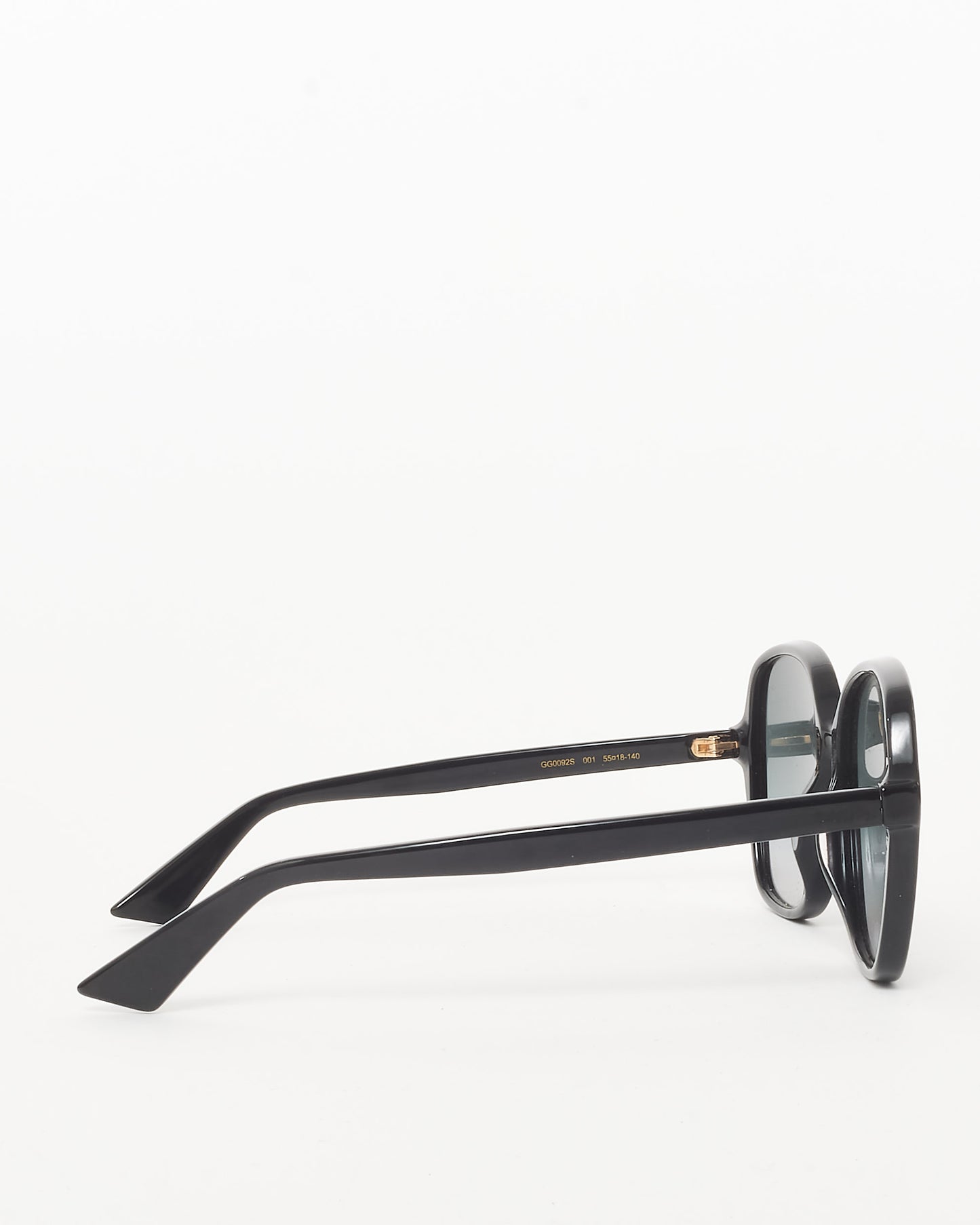 Gucci Black Oversize Front Logo GG0092S Sunglasses