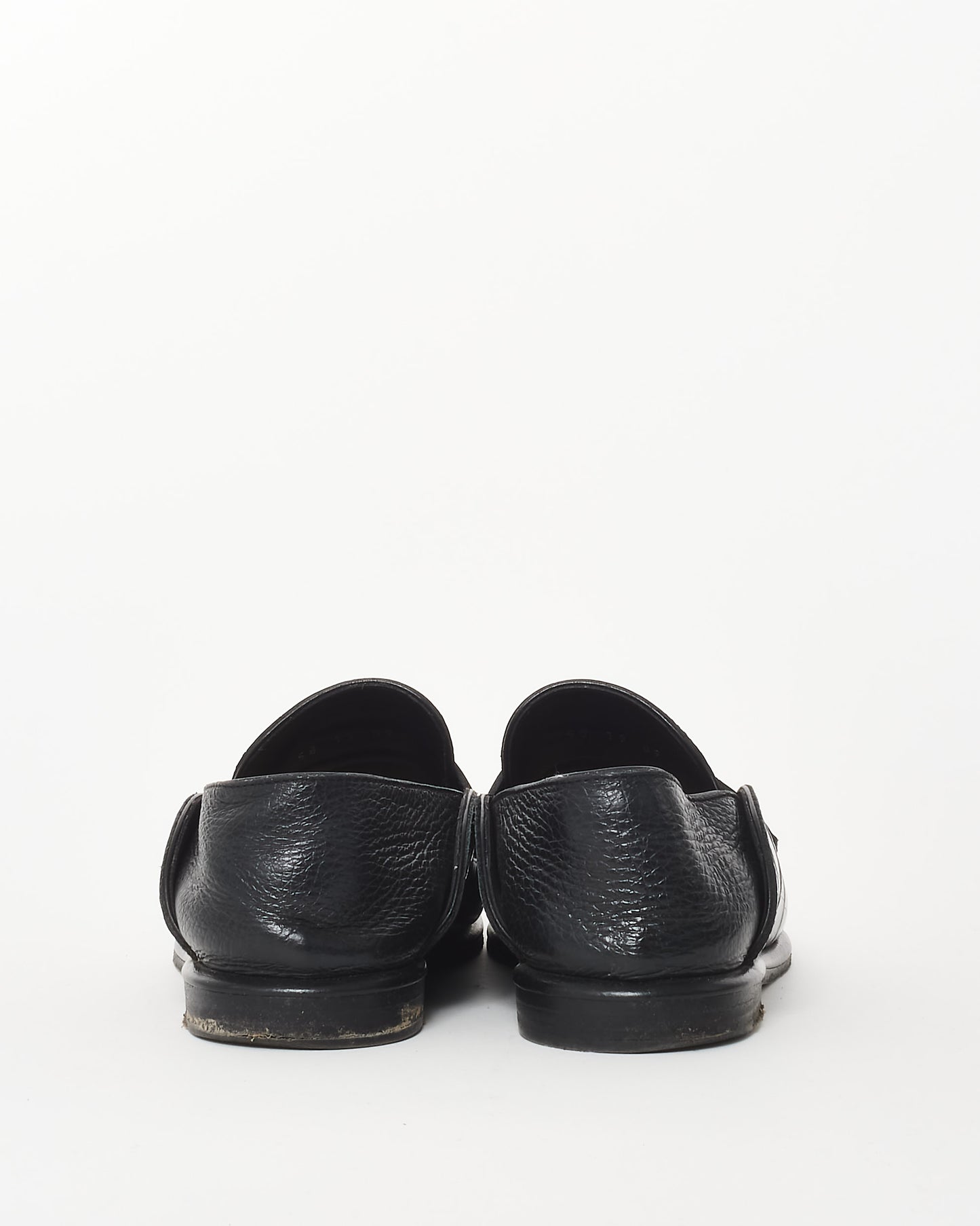 Loewe Black Leather Croc Embossed Calfskin Leather Slip On Loafers - 36