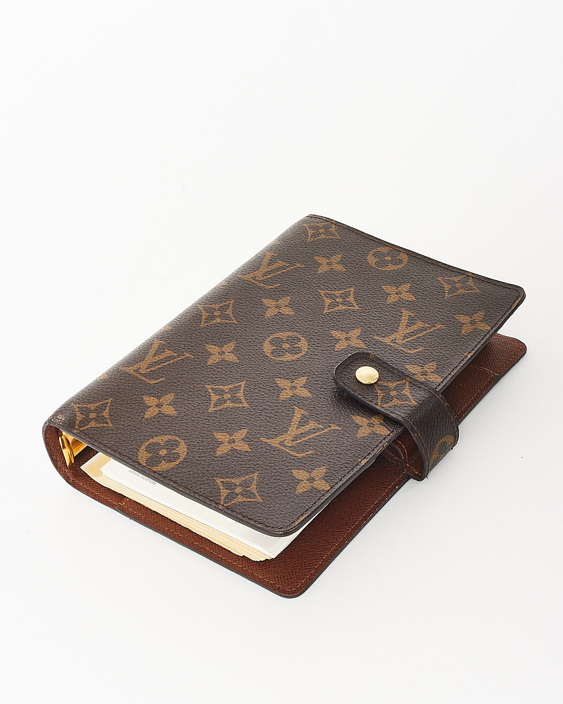 Louis Vuitton Monogram Medium Ring Agenda Cover w/ Initials