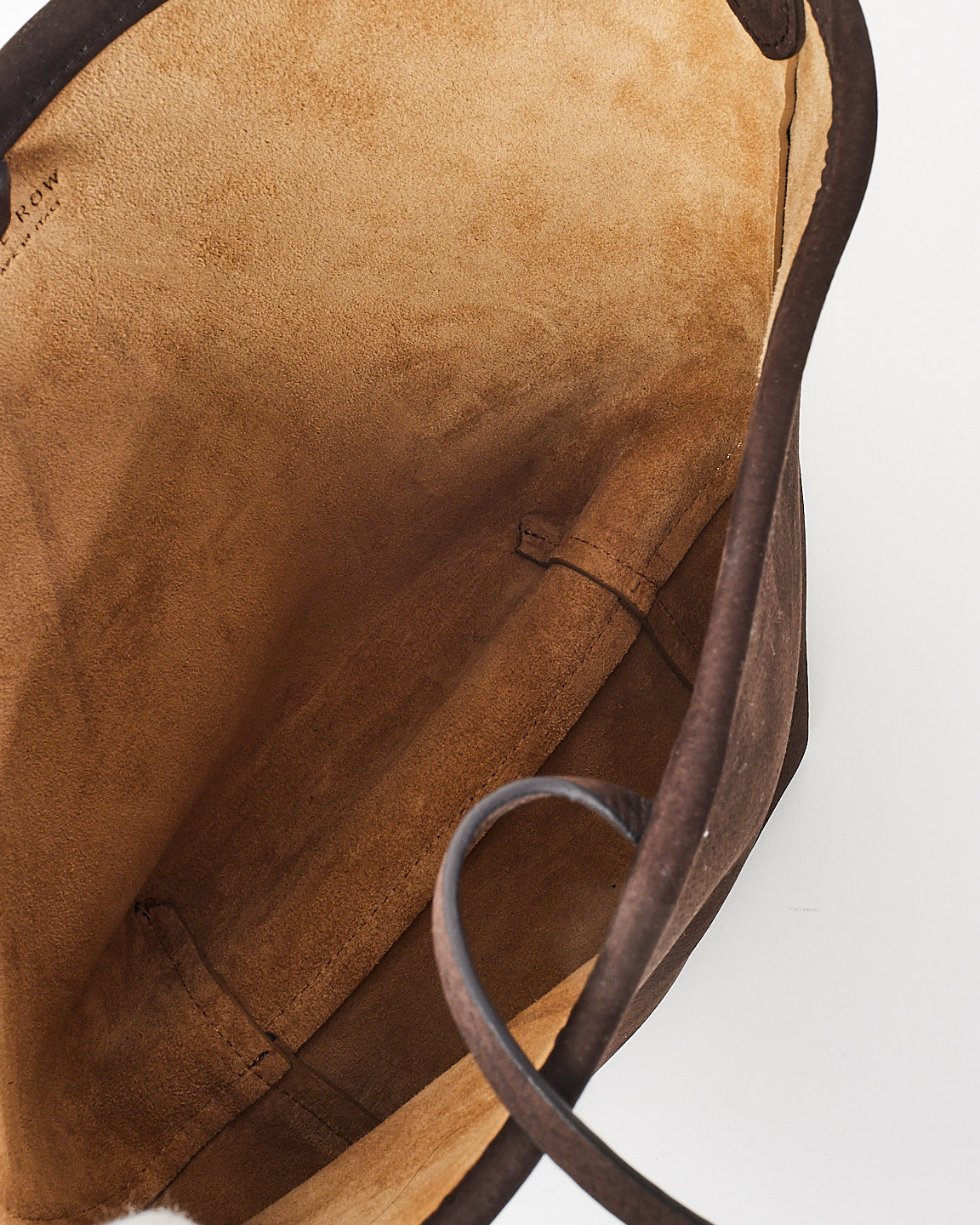 The Row Brown Suede Small N/S Park Tote Bag