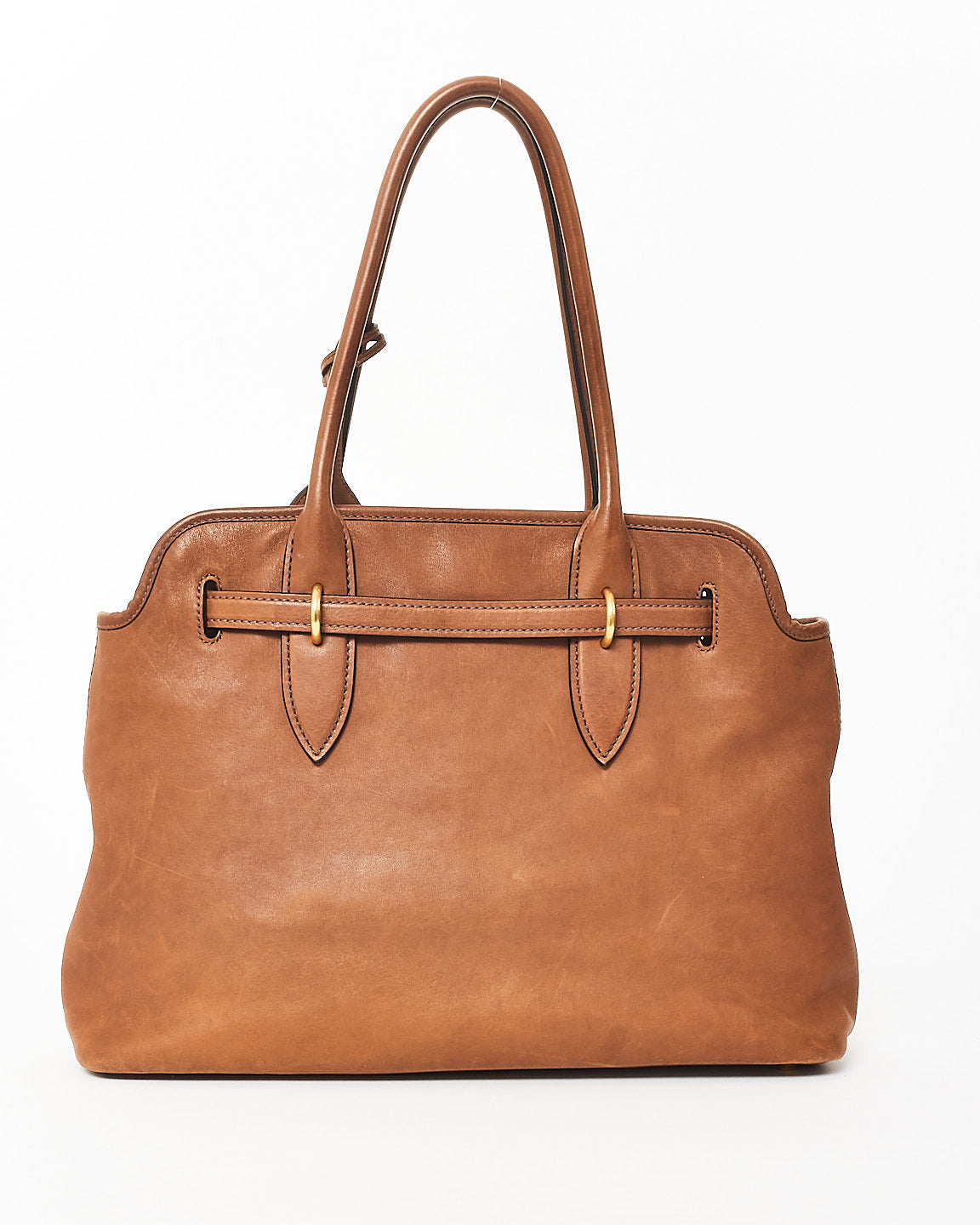 Miu Miu Brown (Oak) Nappa Leather Medium Adventure Bag