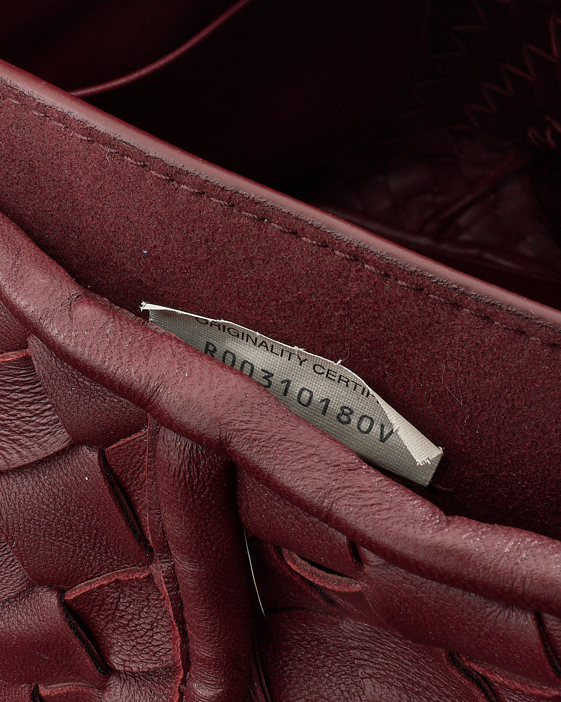 Bottega Veneta Red Barolo Intrecciato Leather Large Andiamo Bag