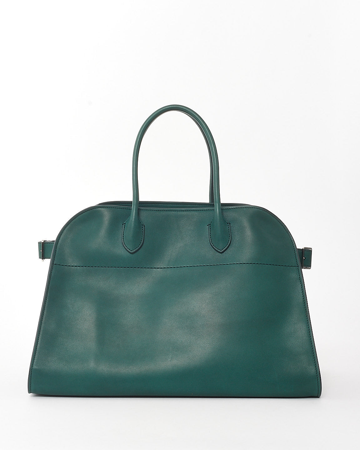 The Row Cyprus Green Smooth Leather Soft Margaux 15 Bag