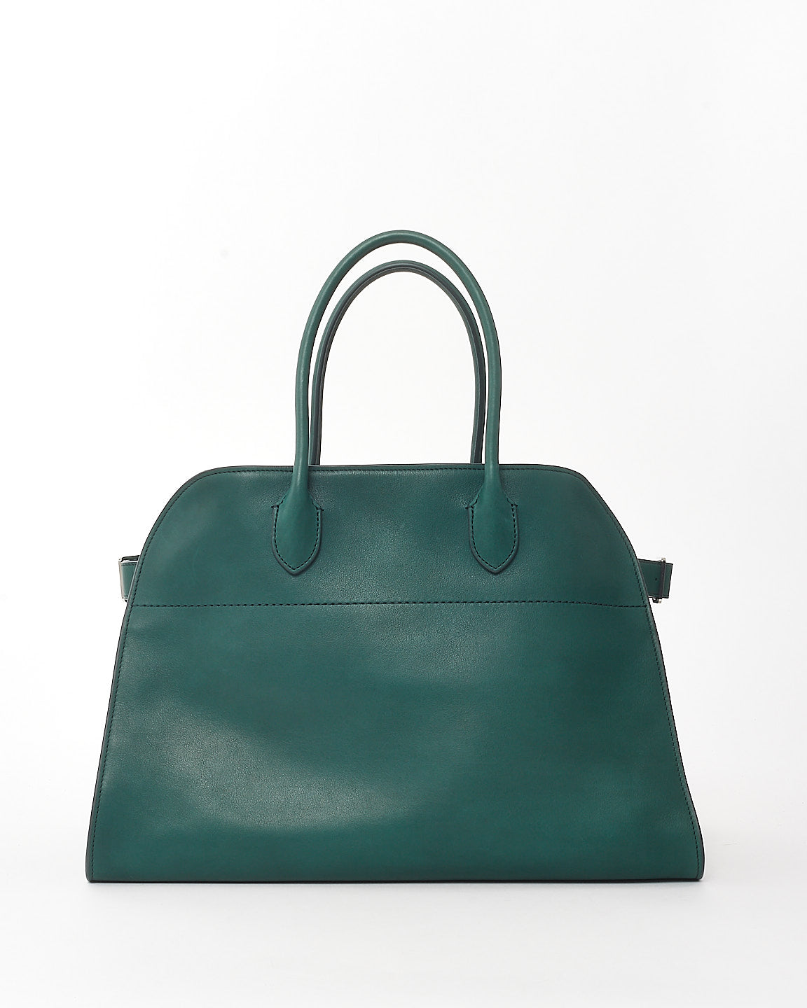 The Row Cyprus Green Smooth Leather Soft Margaux 15 Bag