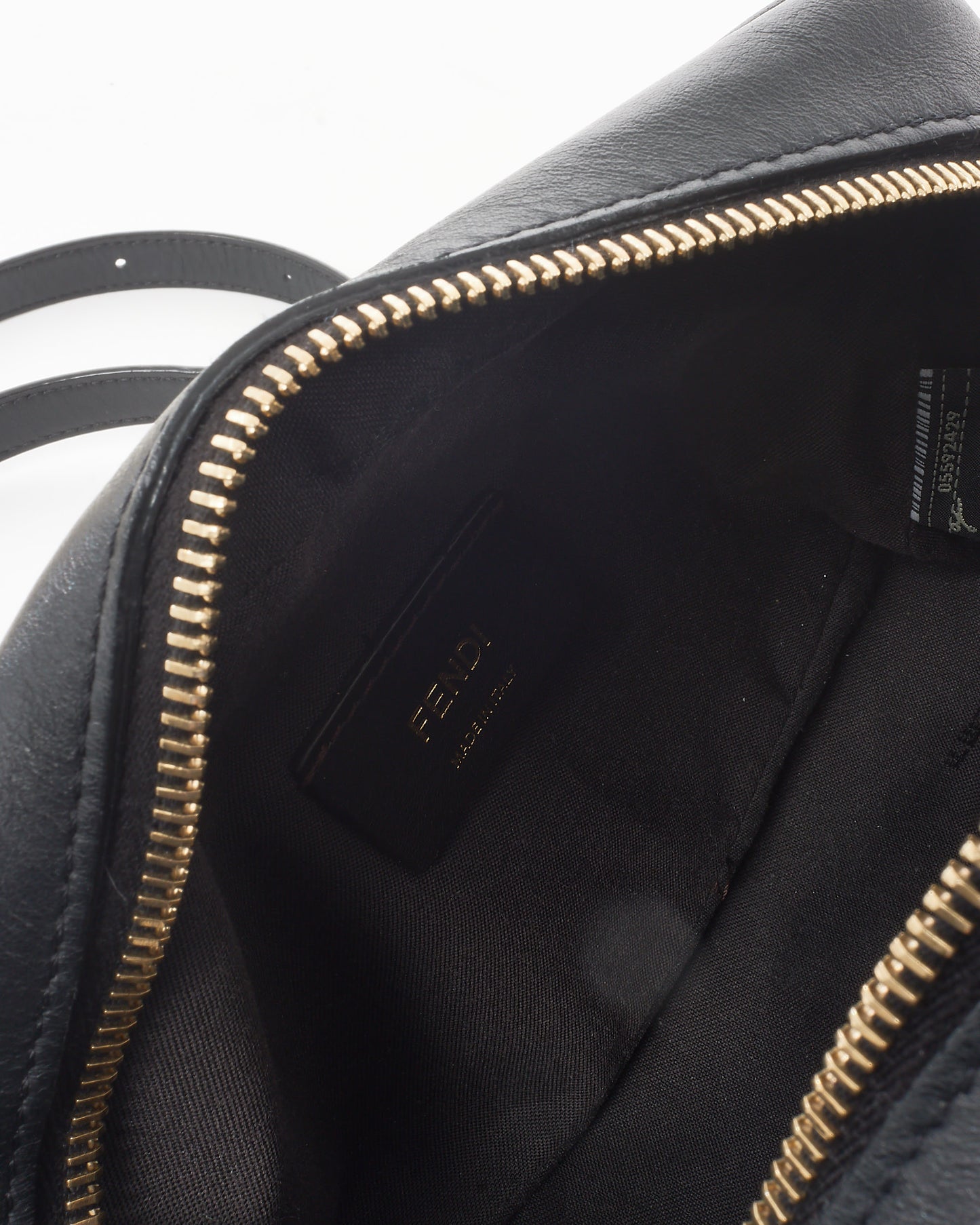 Fendi Black & Brown FF Zucca Coated Canvas FF 1974 Stamp Camera Bag