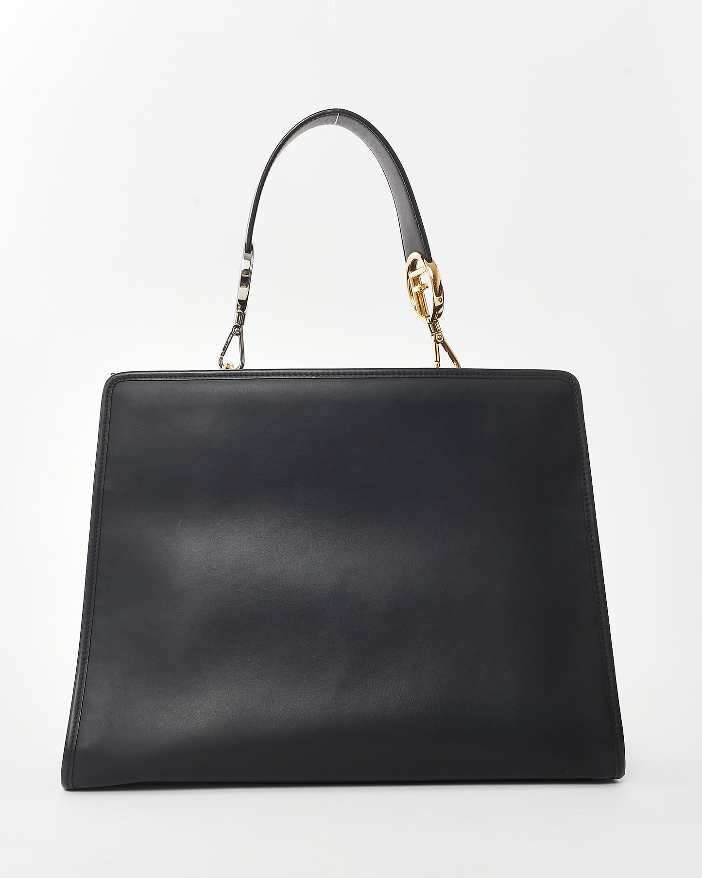 Buy Fendi Black Monogram FF Zucca Print Leather Runaway Tote w