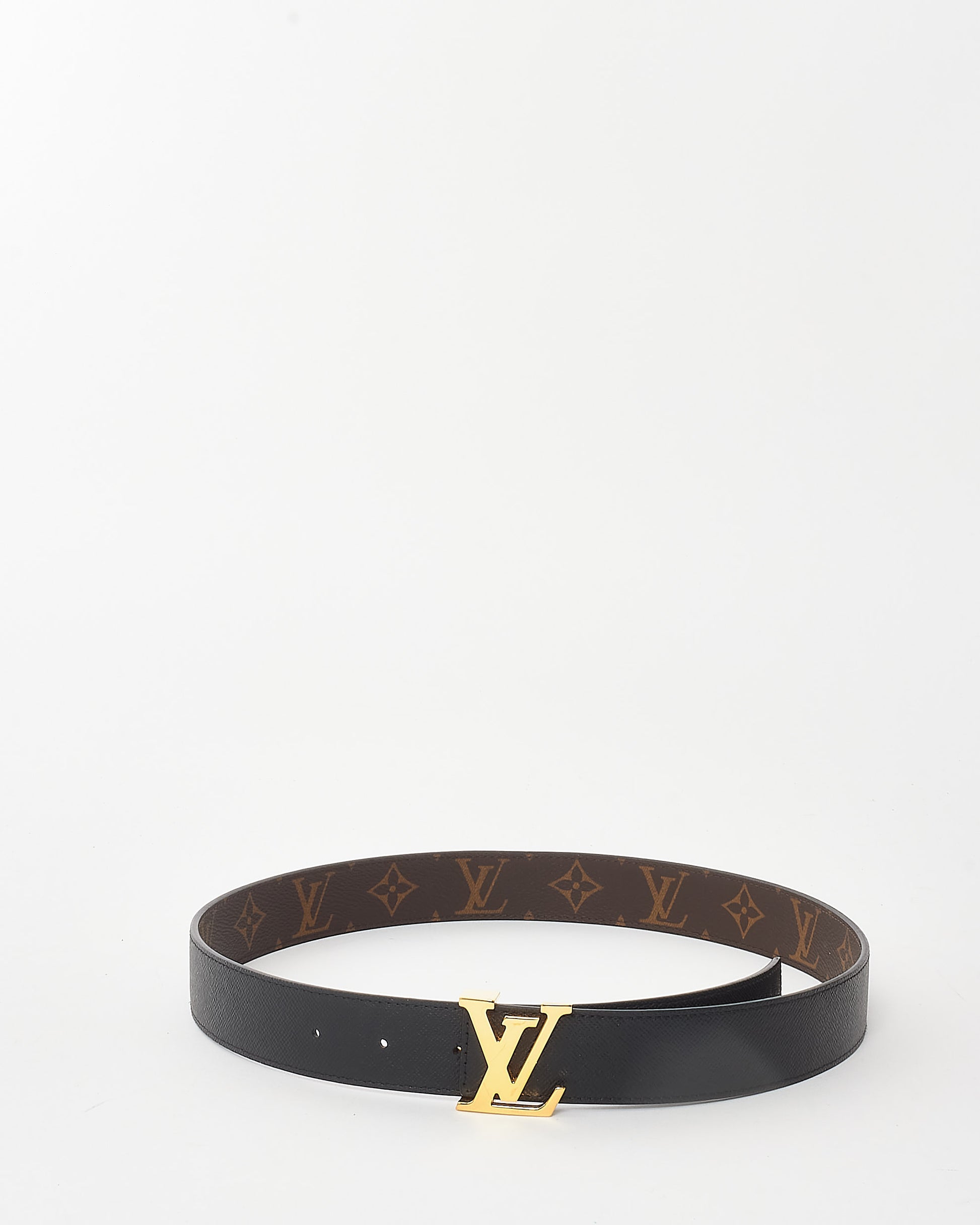 Buy Louis Vuitton Black Monogram Canvas LV Initiales 30mm
