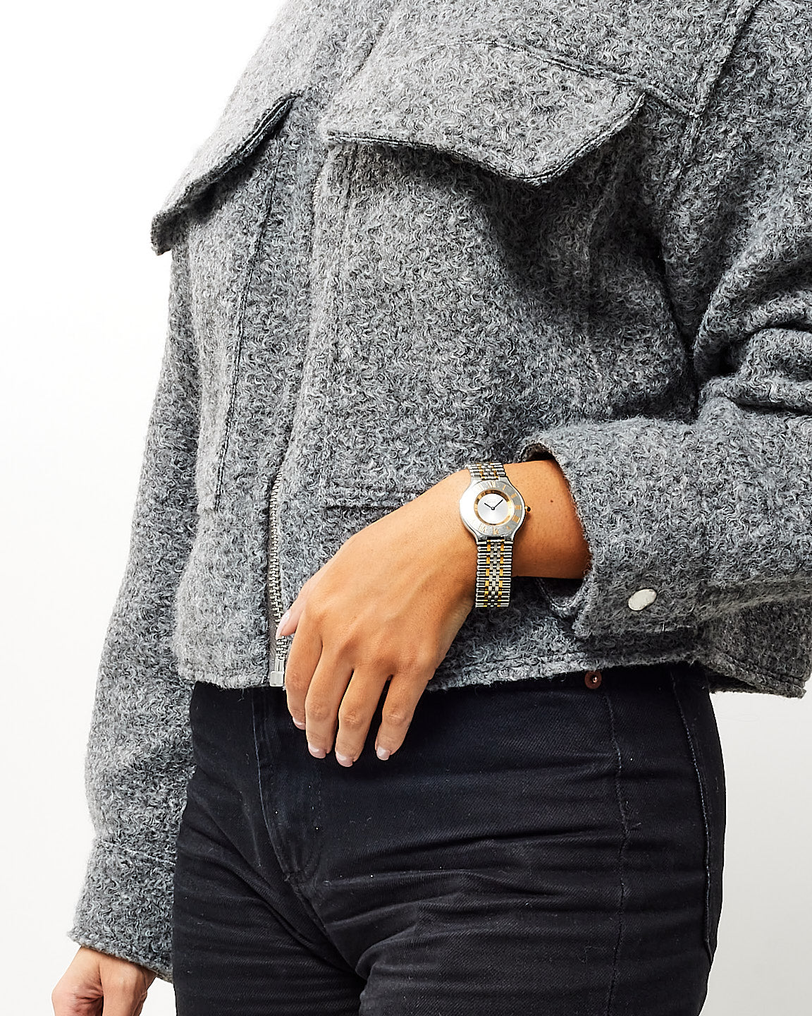 Cartier Vintage Stainless Steel & Gold Two-Tone 21 Must de Cartier Watch 28mm