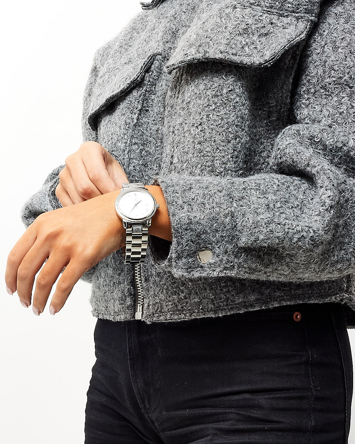 Frederique Constant Silver Steel 36mm Roman Numerals Automatic Watch FC303MC