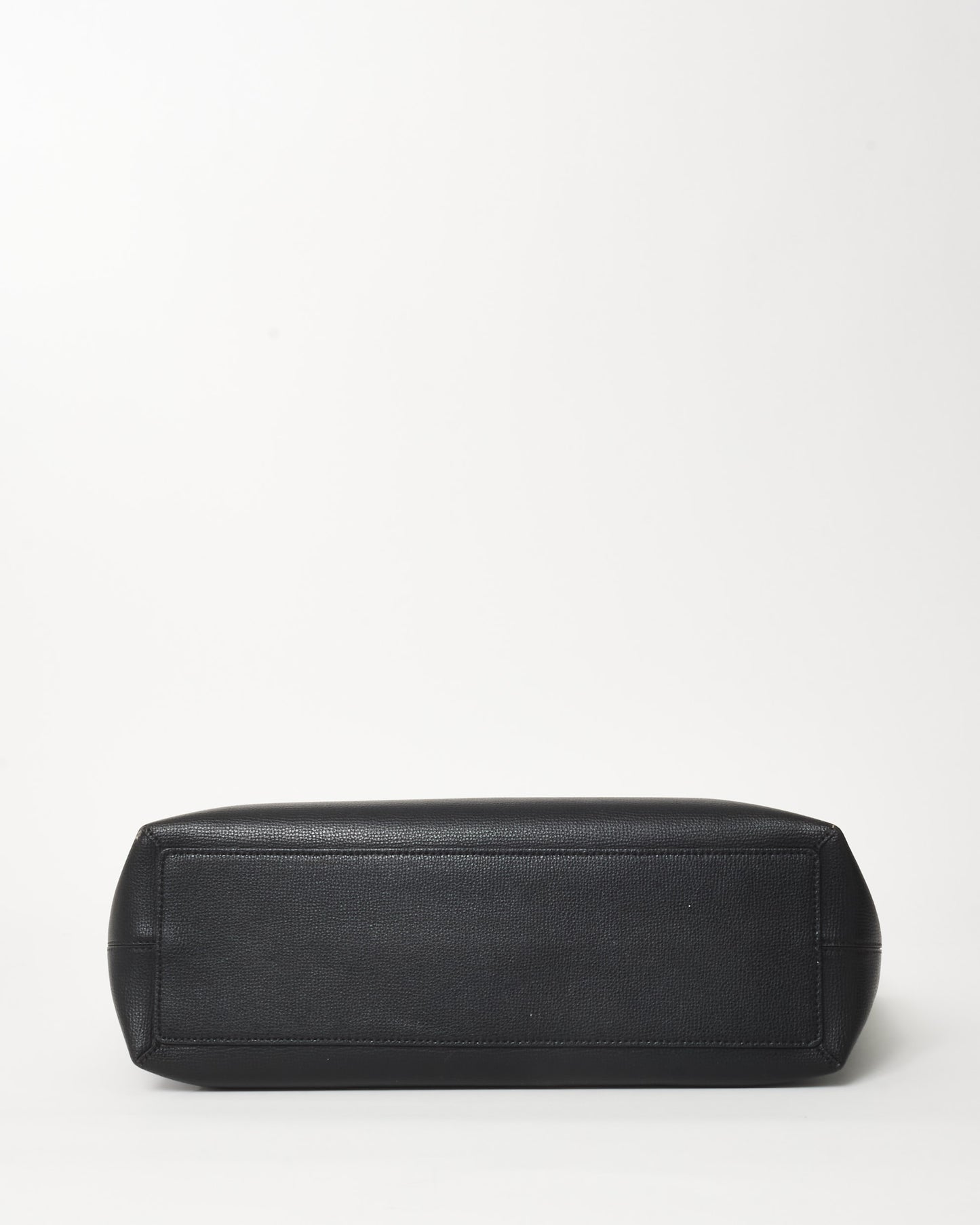 Burberry Black Leather & Beige Check Canvas Reversible Tote Bag