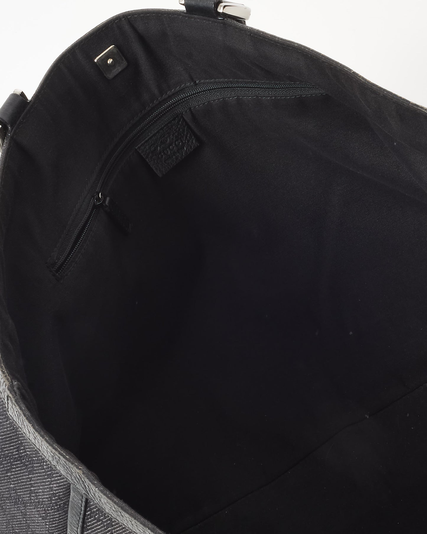 Gucci Black Monogram GG Canvas Abbey Large D-Ring Tote Bag