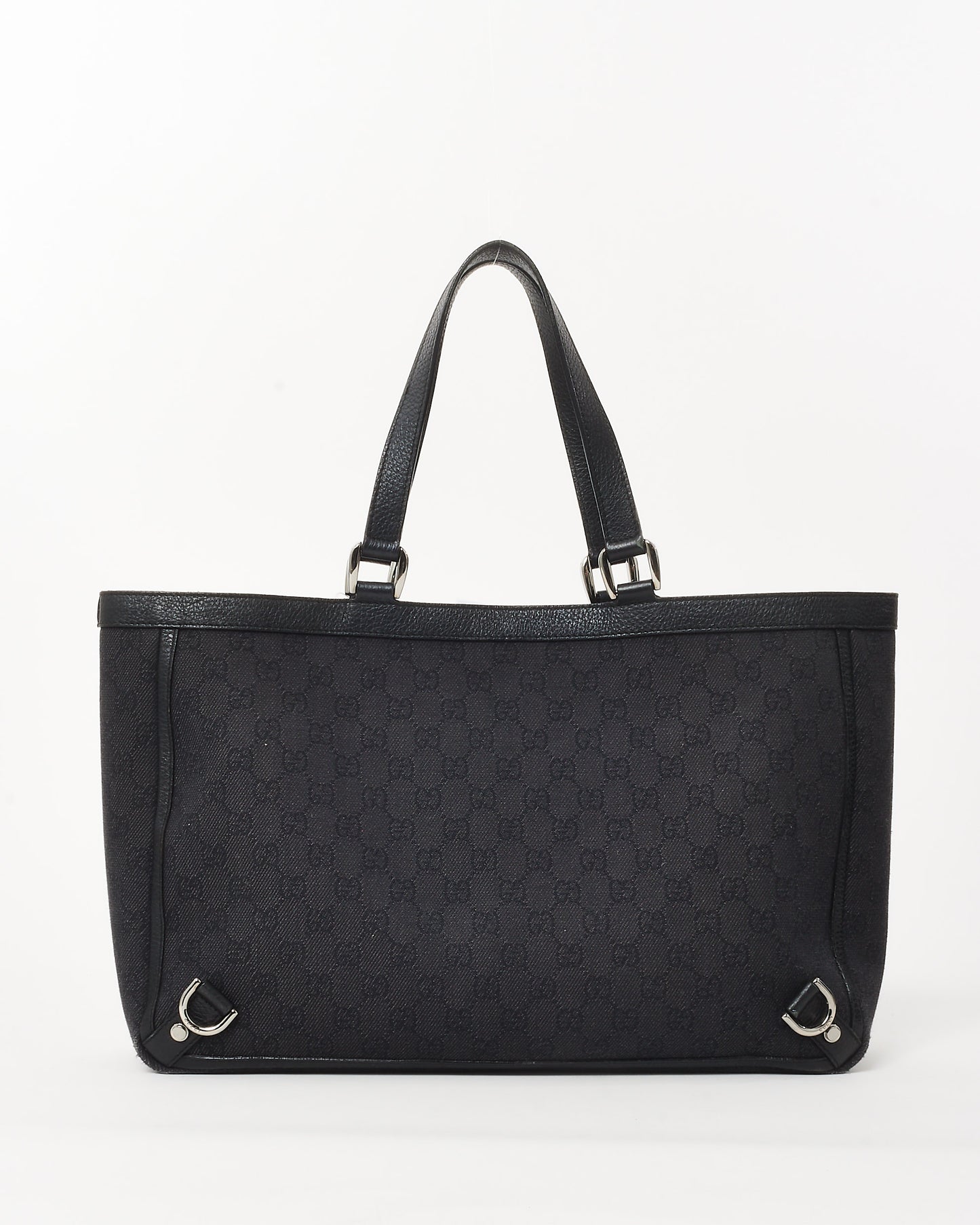 Gucci Black Monogram GG Canvas Abbey Large D-Ring Tote Bag