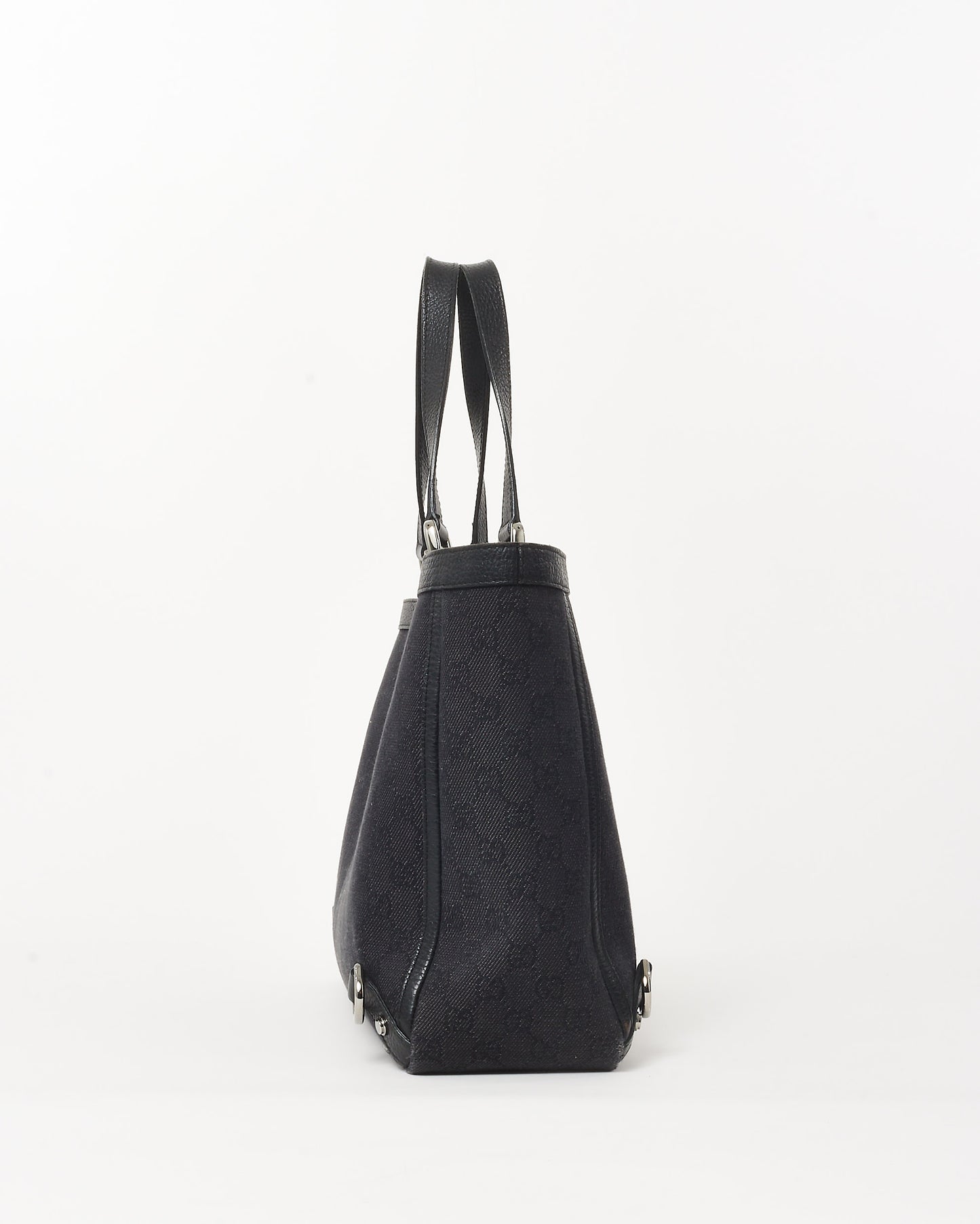 Gucci Black Monogram GG Canvas Abbey Large D-Ring Tote Bag