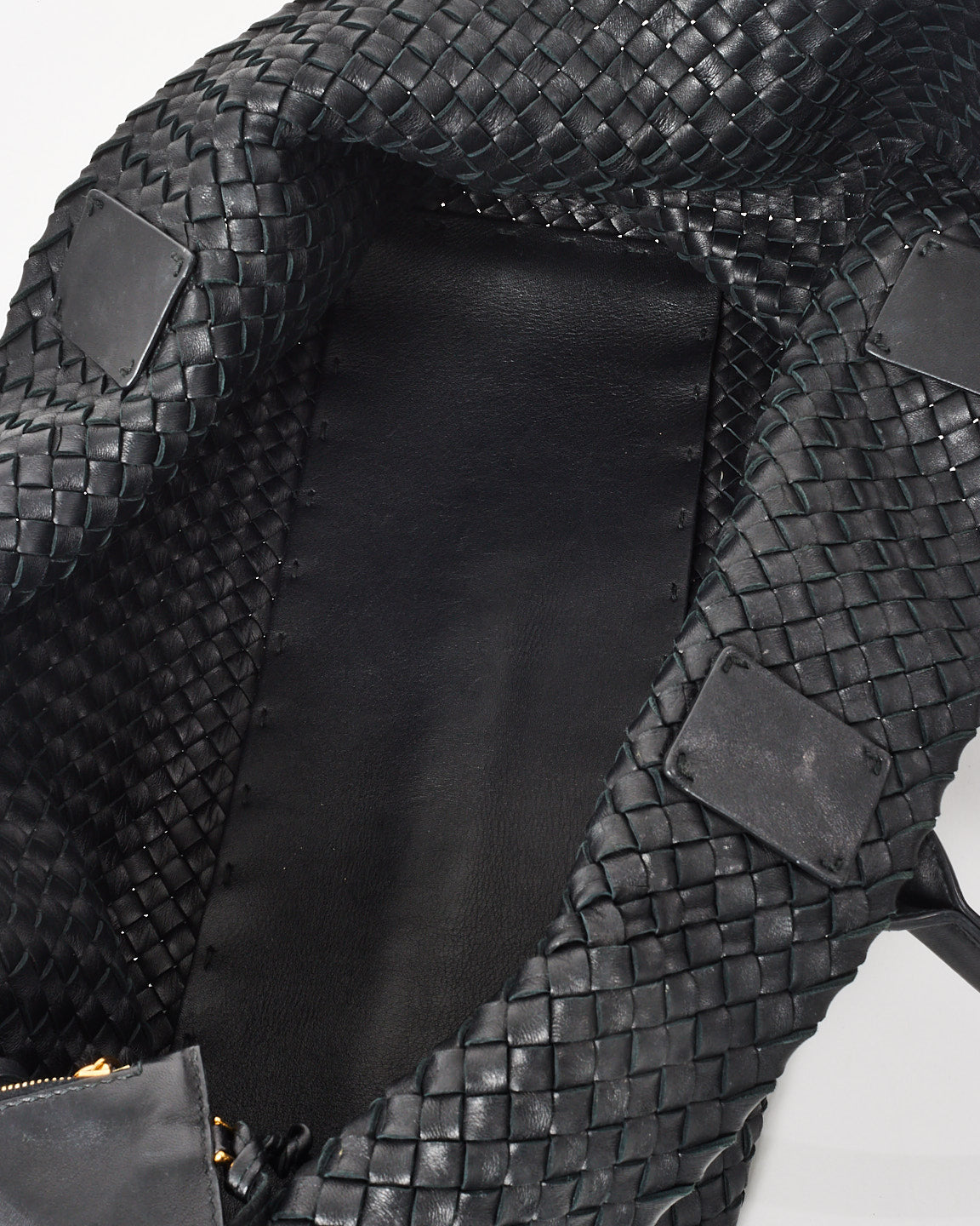 Bottega Veneta Black Intrecciato Leather Large Cabat Tote Bag