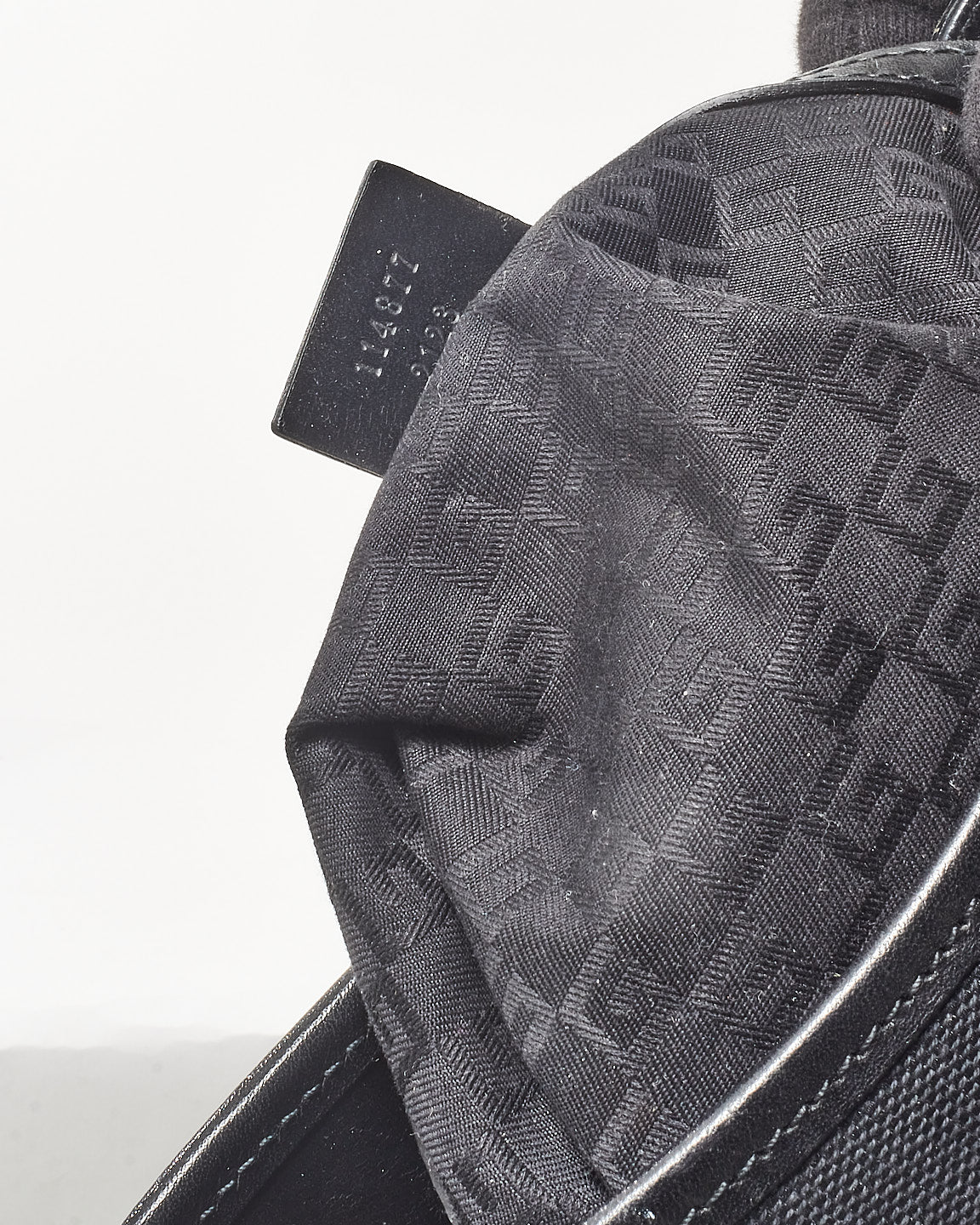 Gucci Black Canvas Interlock G Logo Reins Hobo Shoulder Bag