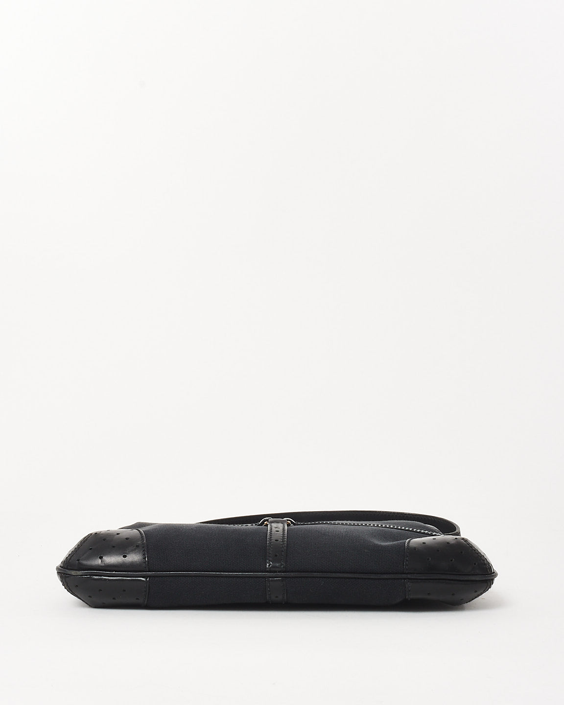 Gucci Black Canvas Interlock G Logo Reins Hobo Shoulder Bag