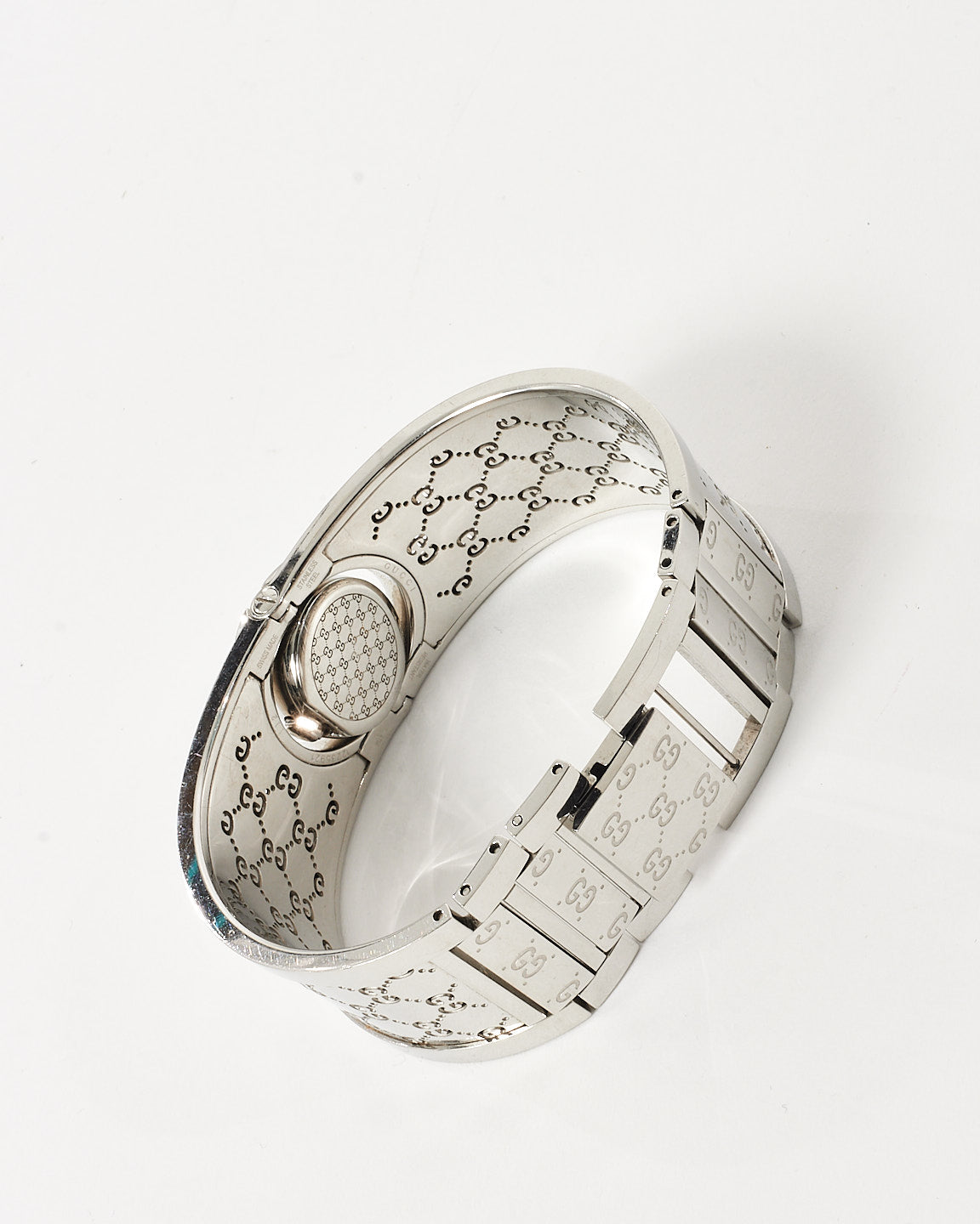 Gucci Sterling Silver GG Monogram 112 Twirl Watch