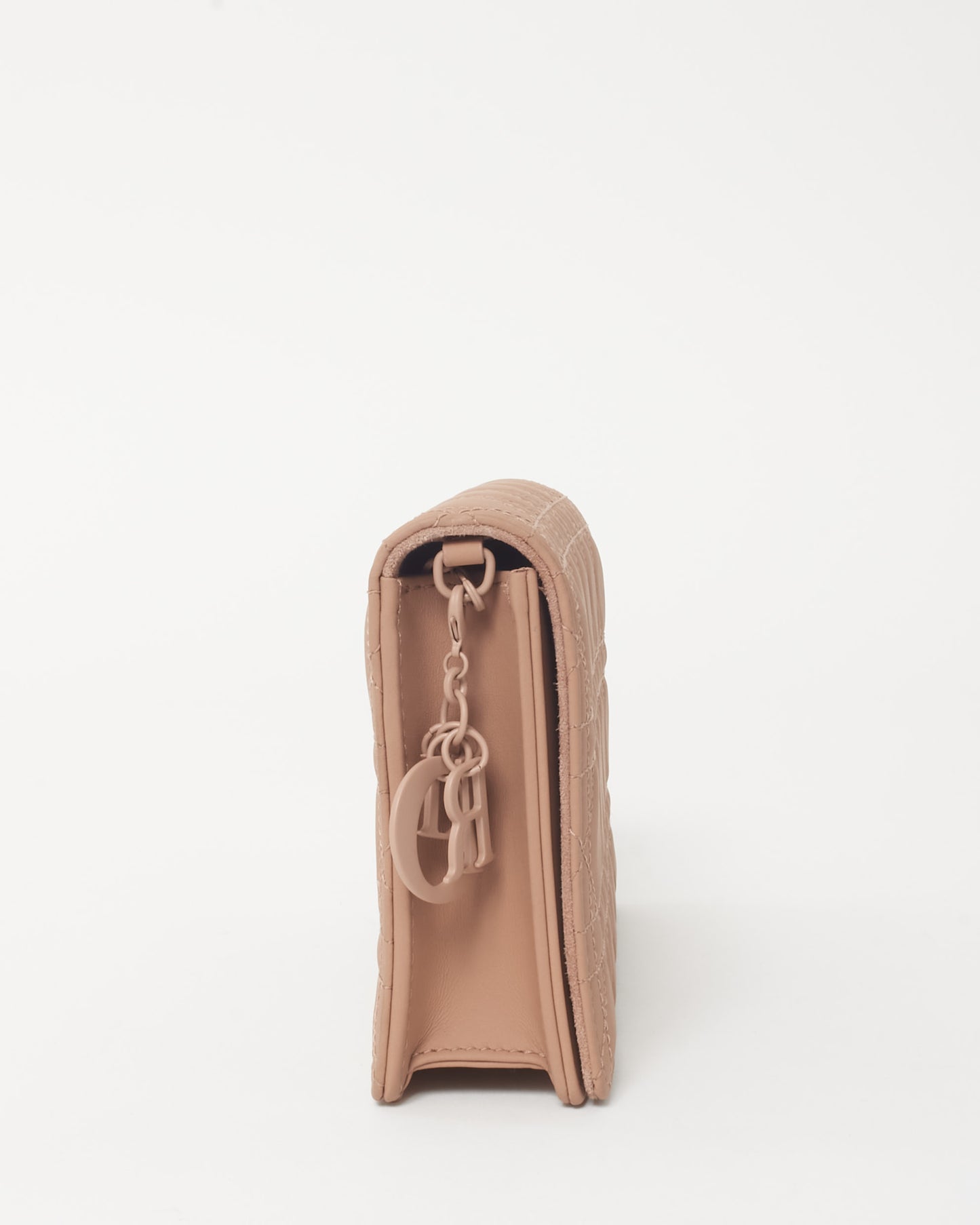 Dior Beige Ultra Matte Cannage Leather Wallet on Chain Crossbody Bag