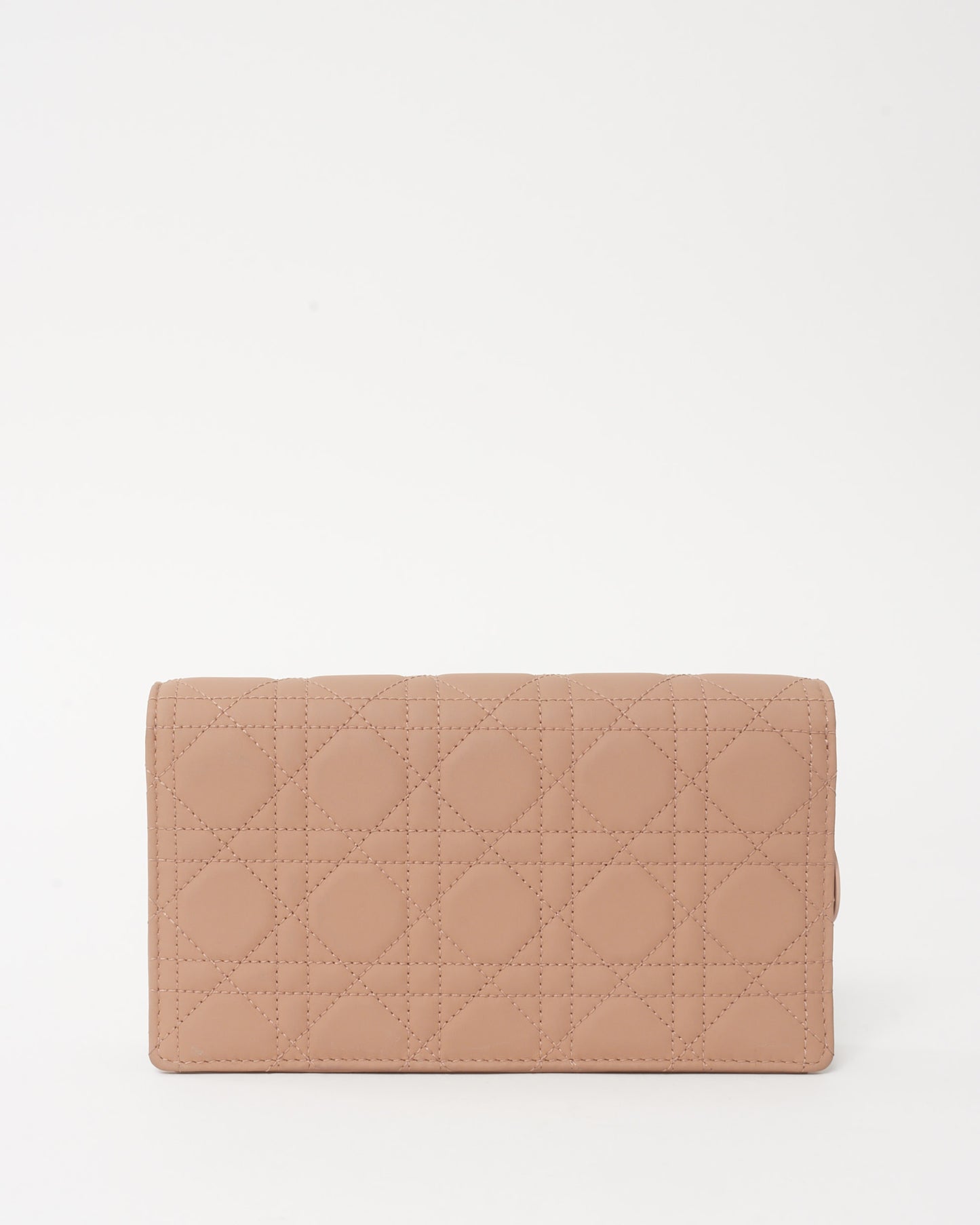 Dior Beige Ultra Matte Cannage Leather Wallet on Chain Crossbody Bag