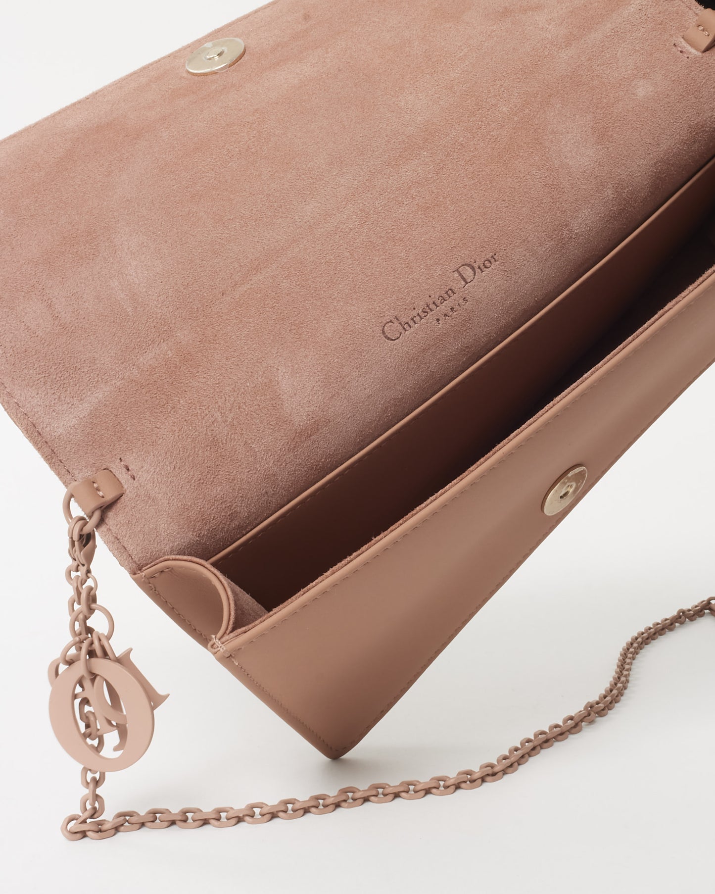 Dior Beige Ultra Matte Cannage Leather Wallet on Chain Crossbody Bag