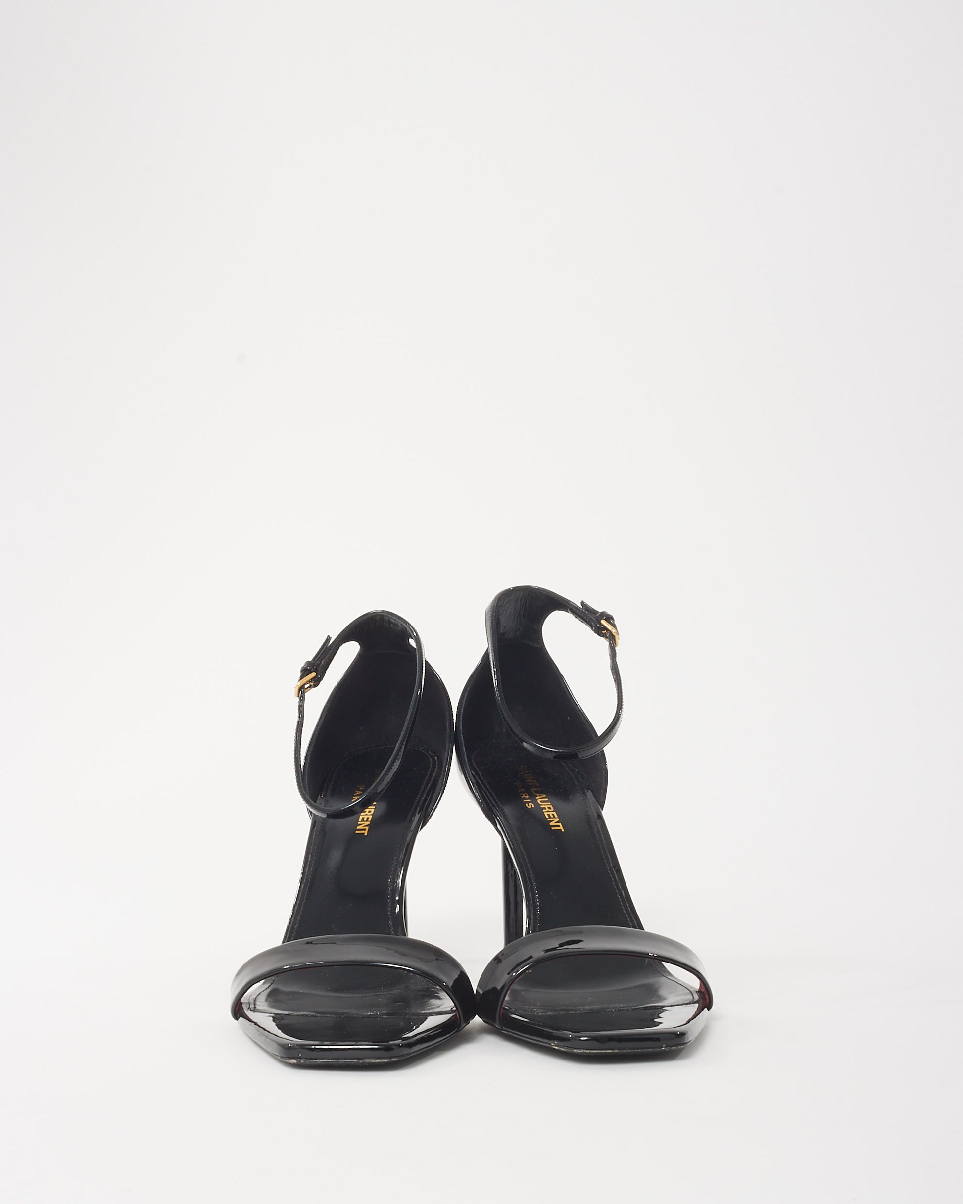 Patent Leather Saint Laurent Amber Metallic Leather Sandals Buy