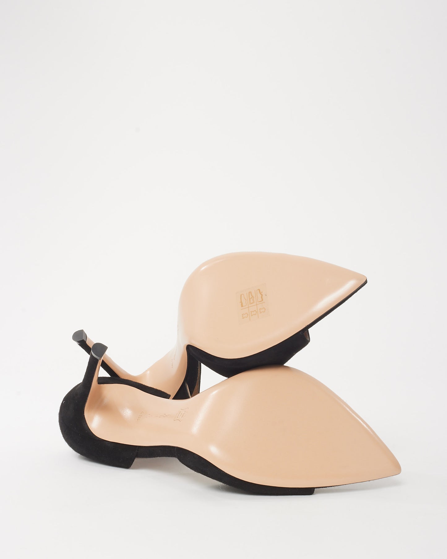 Gianvito Rossi Black Suede Open-Toe Camnero Pumps - 41.5