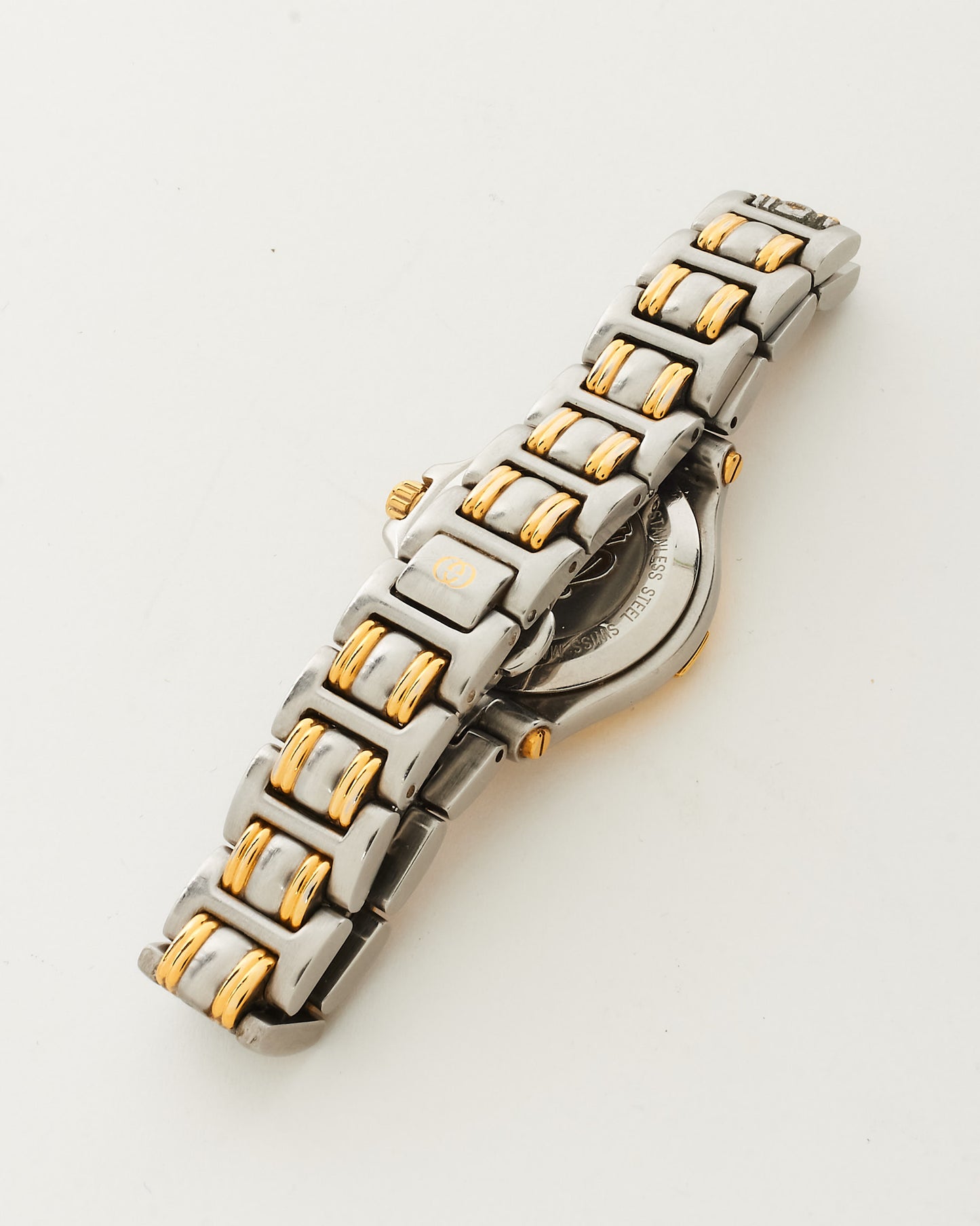 Gucci Vintage Steel & Gold Two-Tone Black Dial 9040 Watch