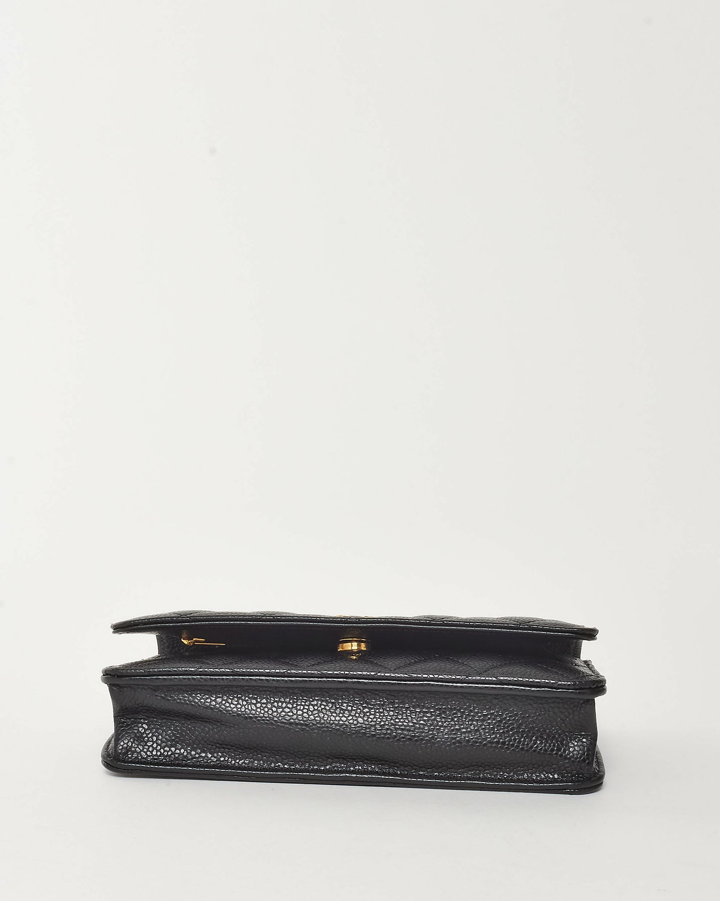 Chanel Black Caviar Leather WOC Wallet on Chain Crossbody Bag GHW