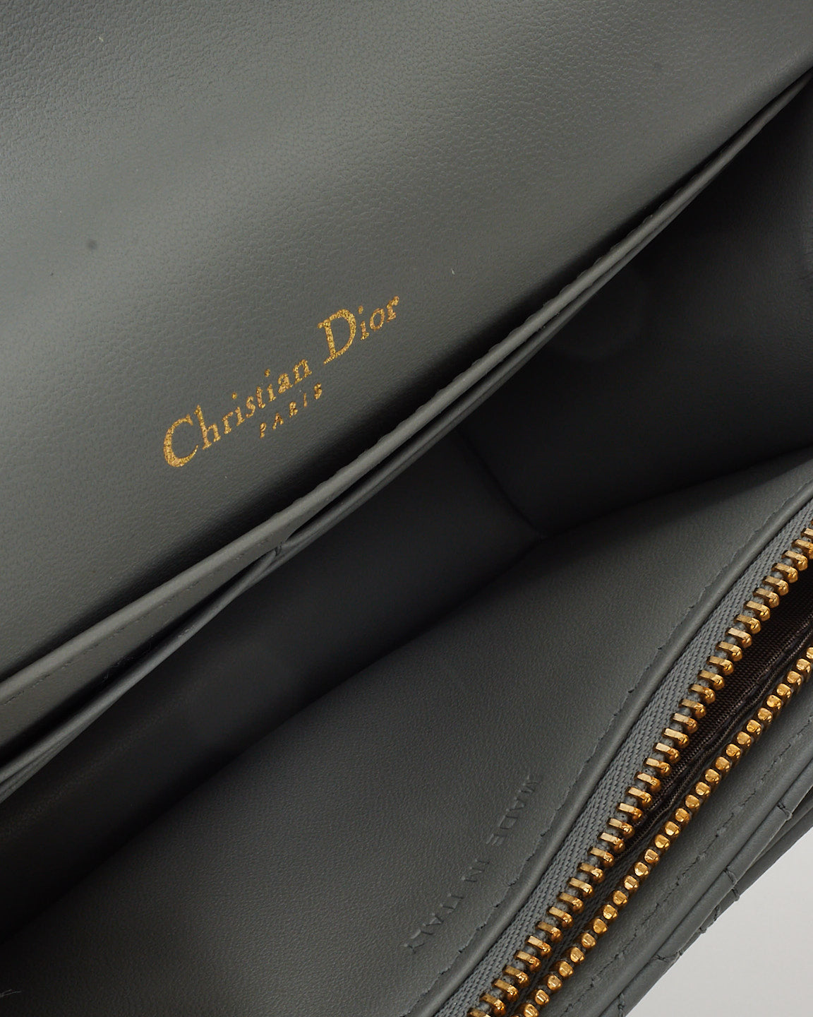 Dior Grey Cannage Lambskin Leather My Dior Daily Pouch Crossbody Bag